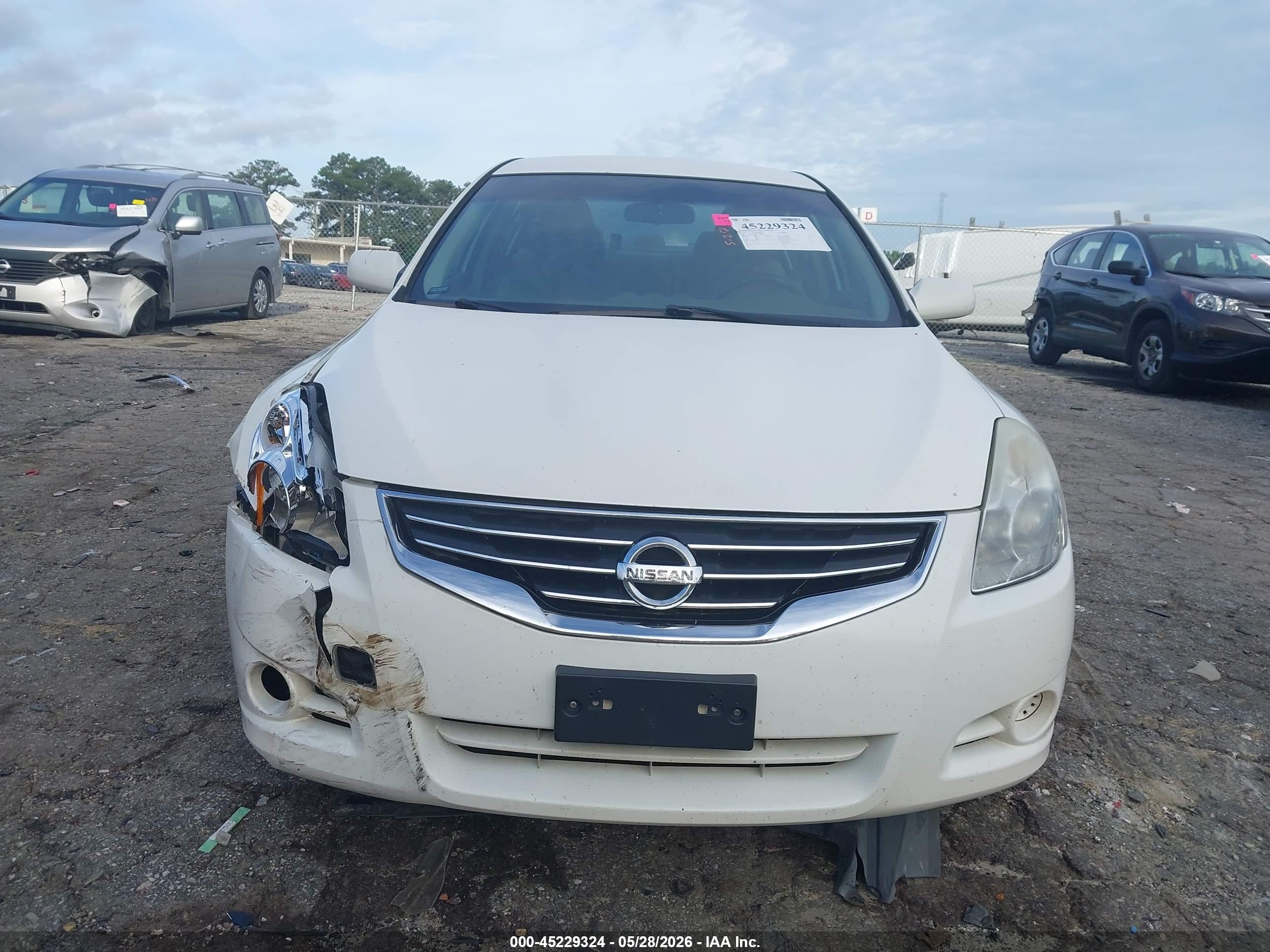 2012 Nissan Altima 2.5 S White vin: 1N4AL2AP8CC165290