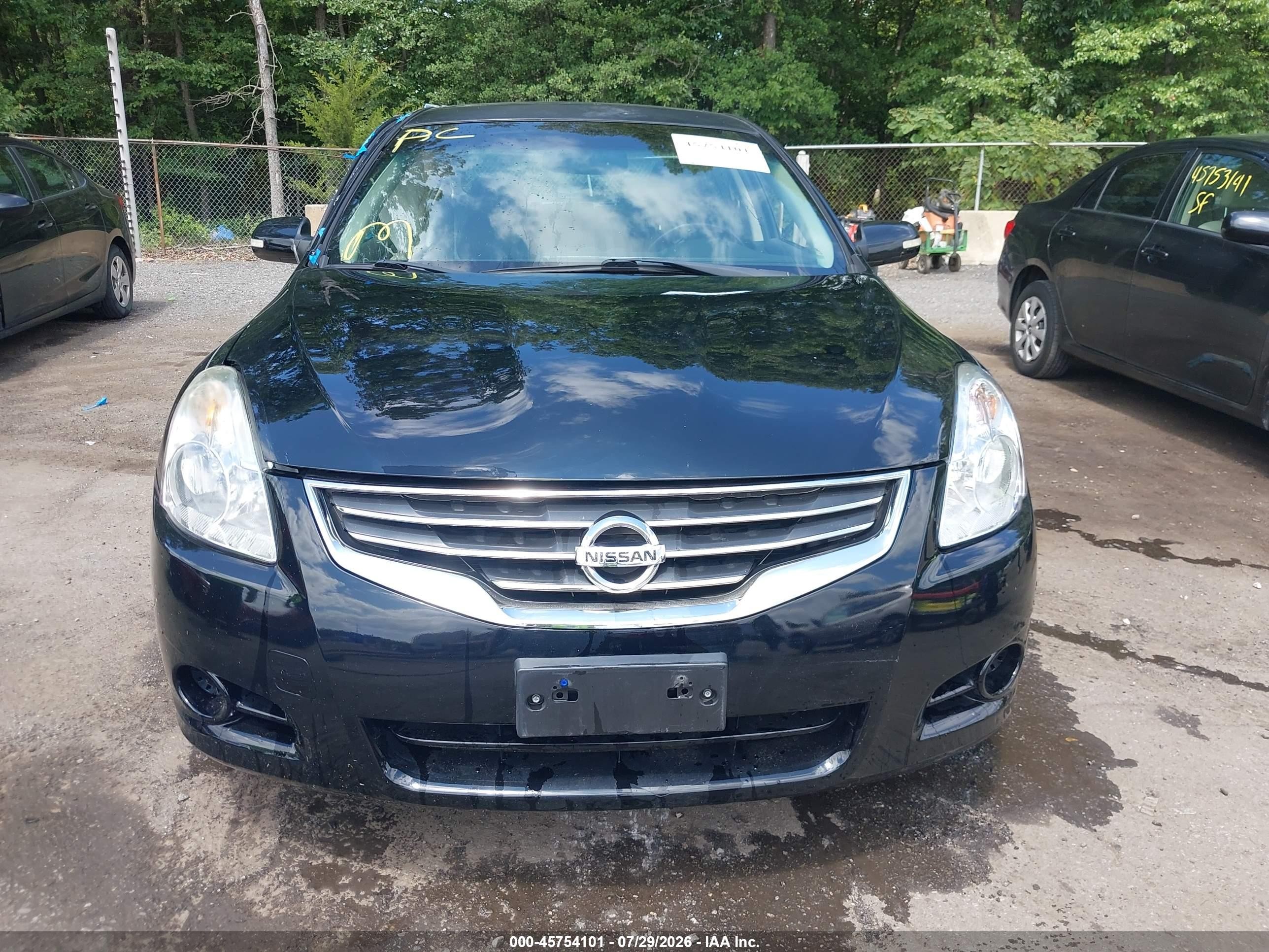 2012 Nissan Altima 2.5 S Black vin: 1N4AL2AP8CC185720