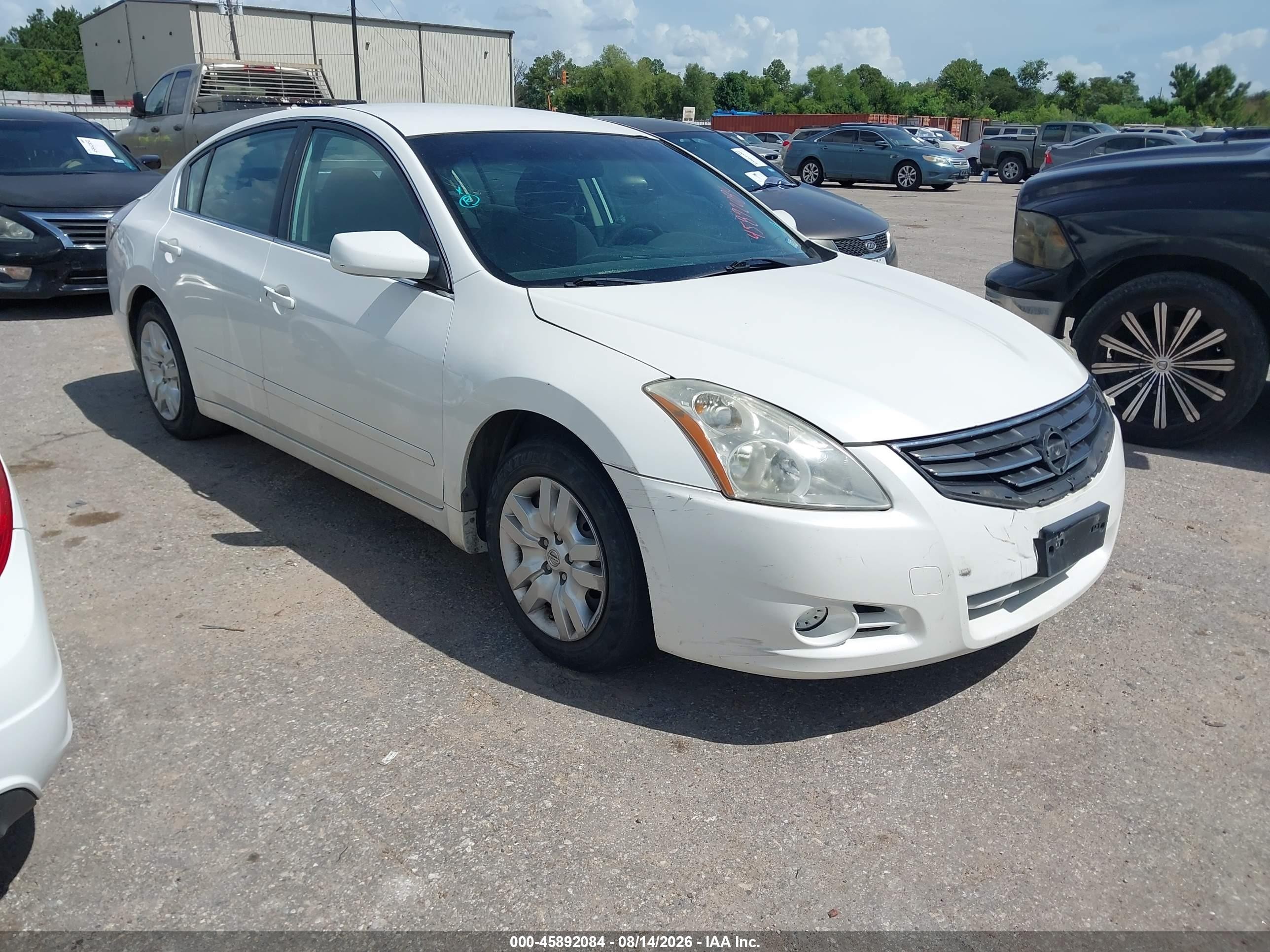 2012 Nissan Altima 2.5 S White vin: 1N4AL2AP8CC189556