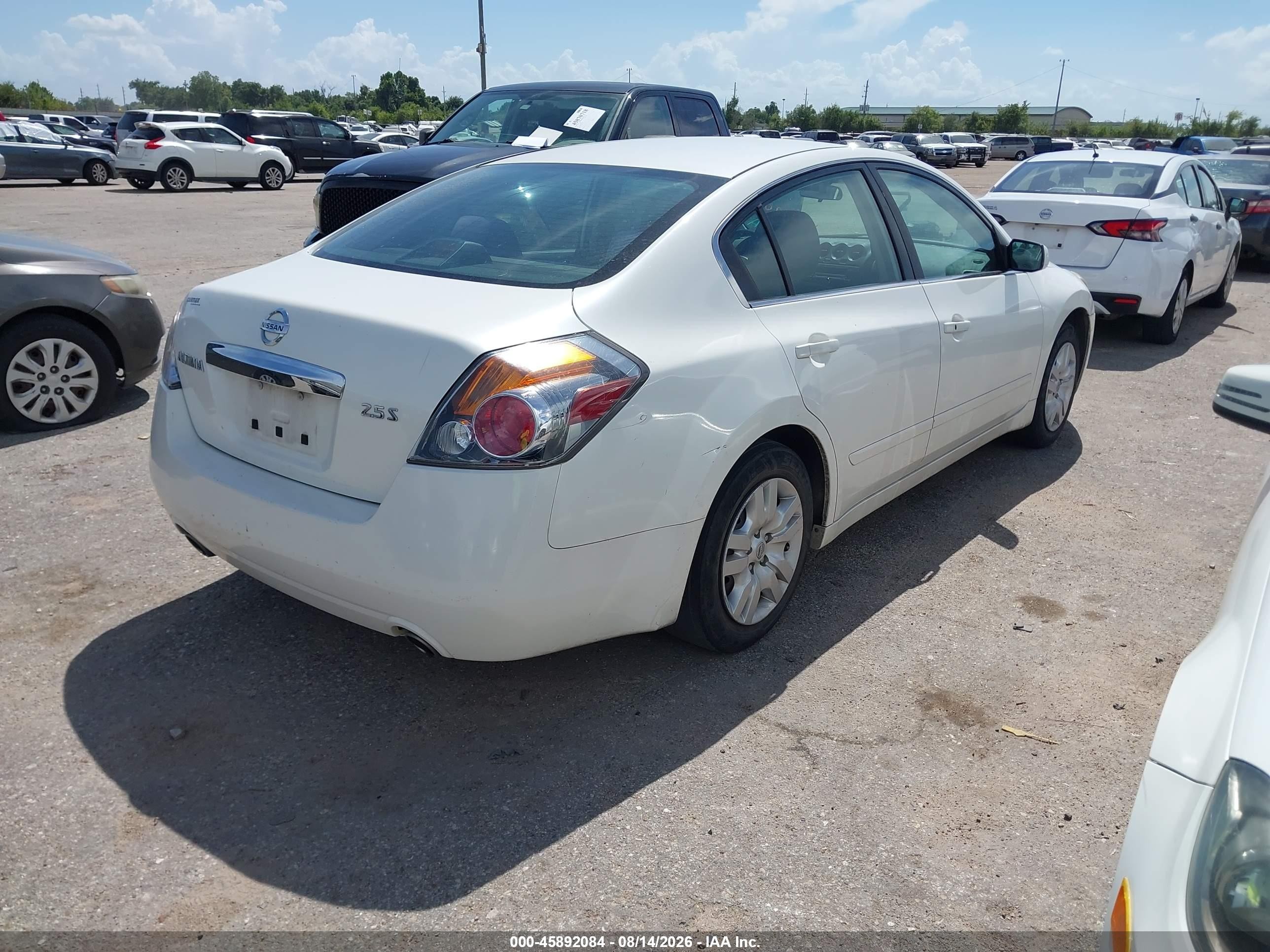 2012 Nissan Altima 2.5 S White vin: 1N4AL2AP8CC189556