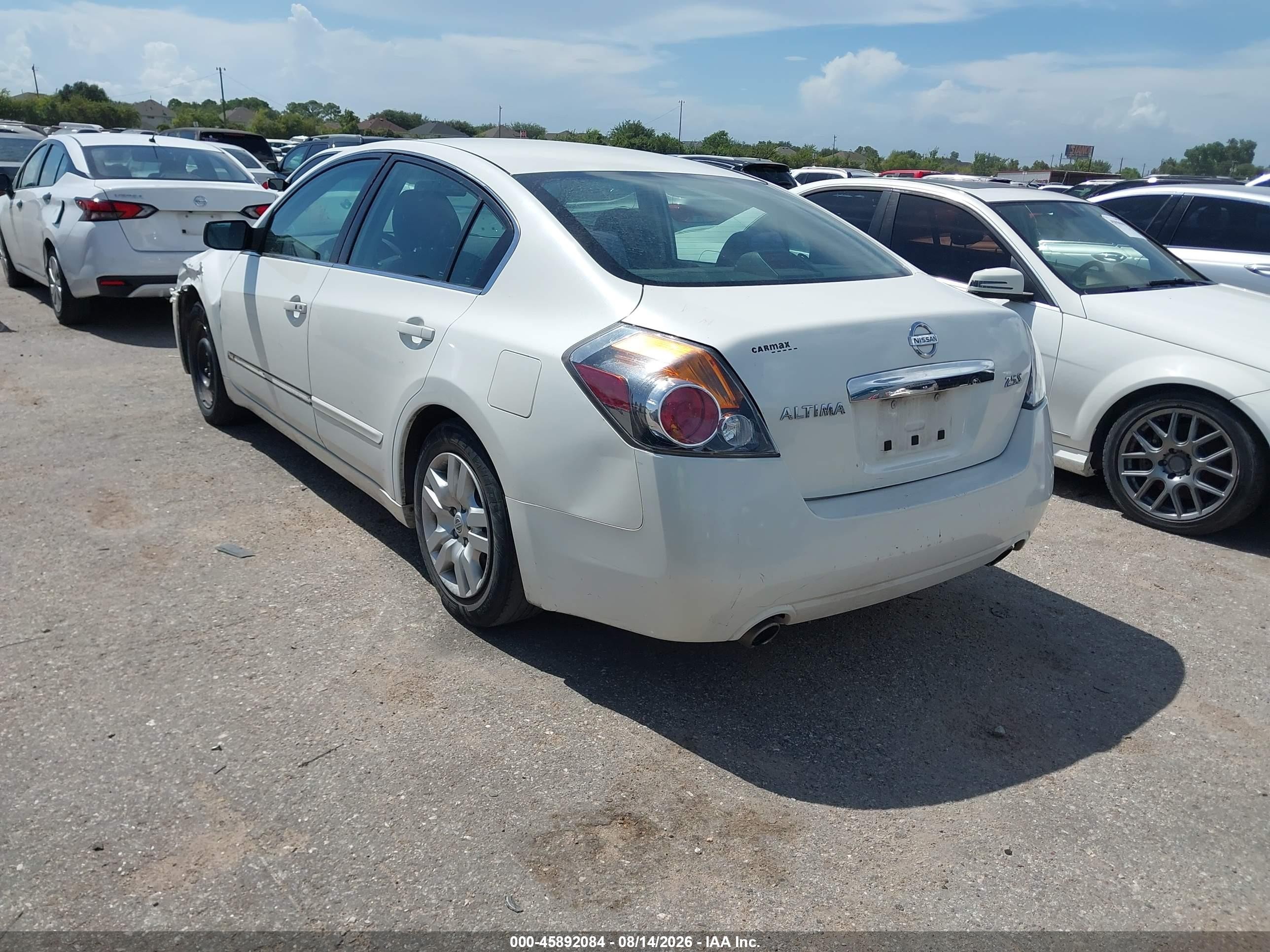 2012 Nissan Altima 2.5 S White vin: 1N4AL2AP8CC189556