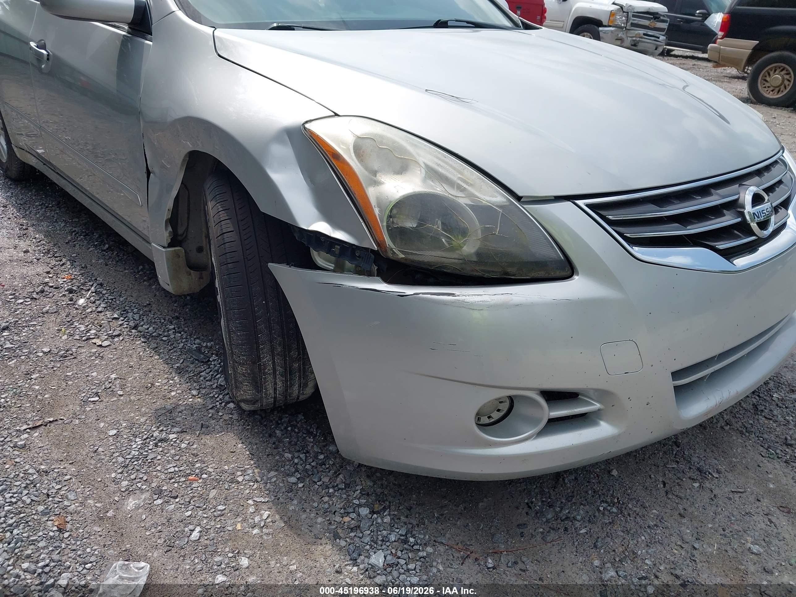 2012 Nissan Altima 2.5 S White vin: 1N4AL2AP8CC211698