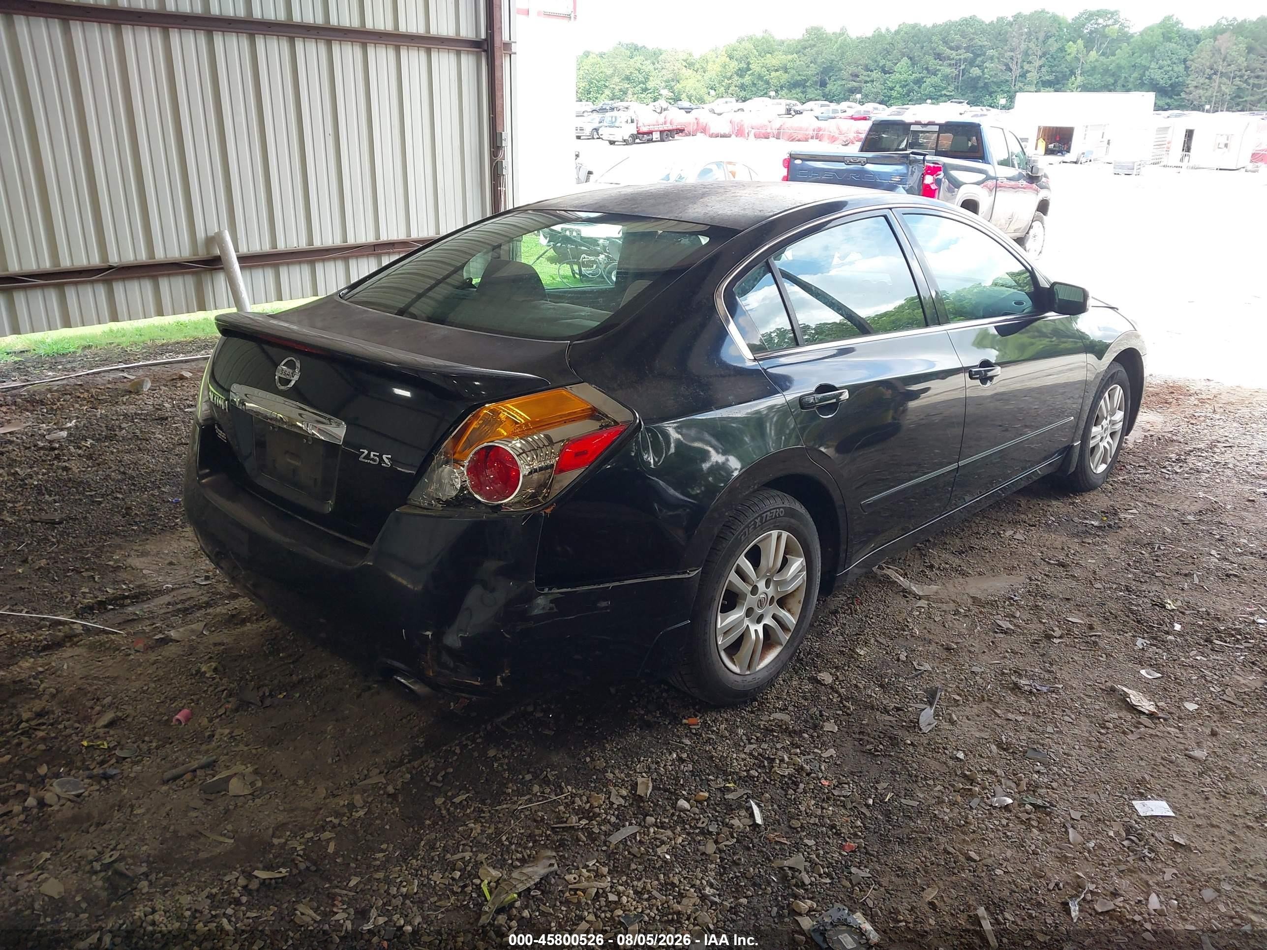 2012 Nissan Altima 2.5 S Black vin: 1N4AL2AP8CC219641