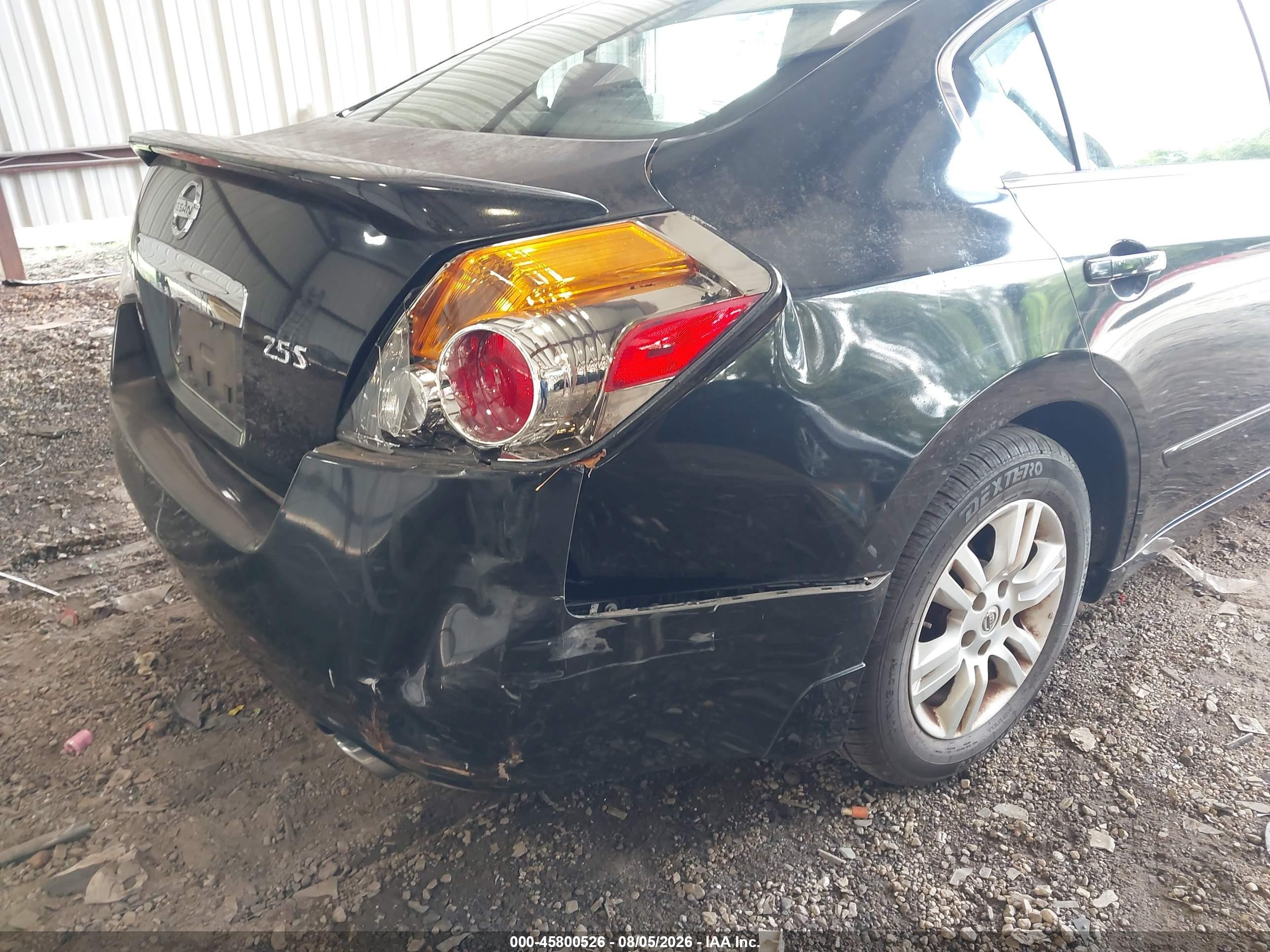 2012 Nissan Altima 2.5 S Black vin: 1N4AL2AP8CC219641