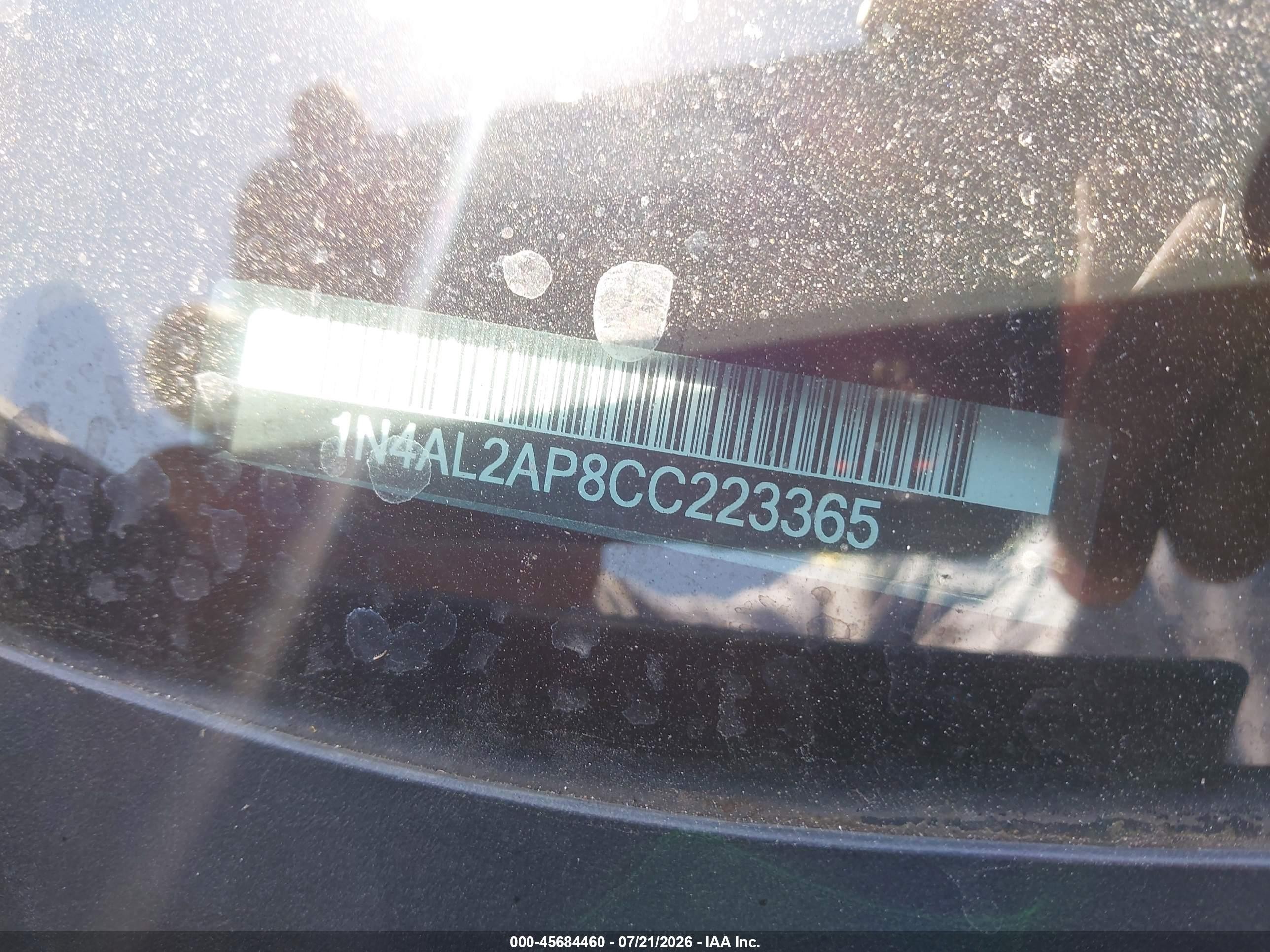 2012 Nissan Altima 2.5 S Синий vin: 1N4AL2AP8CC223365