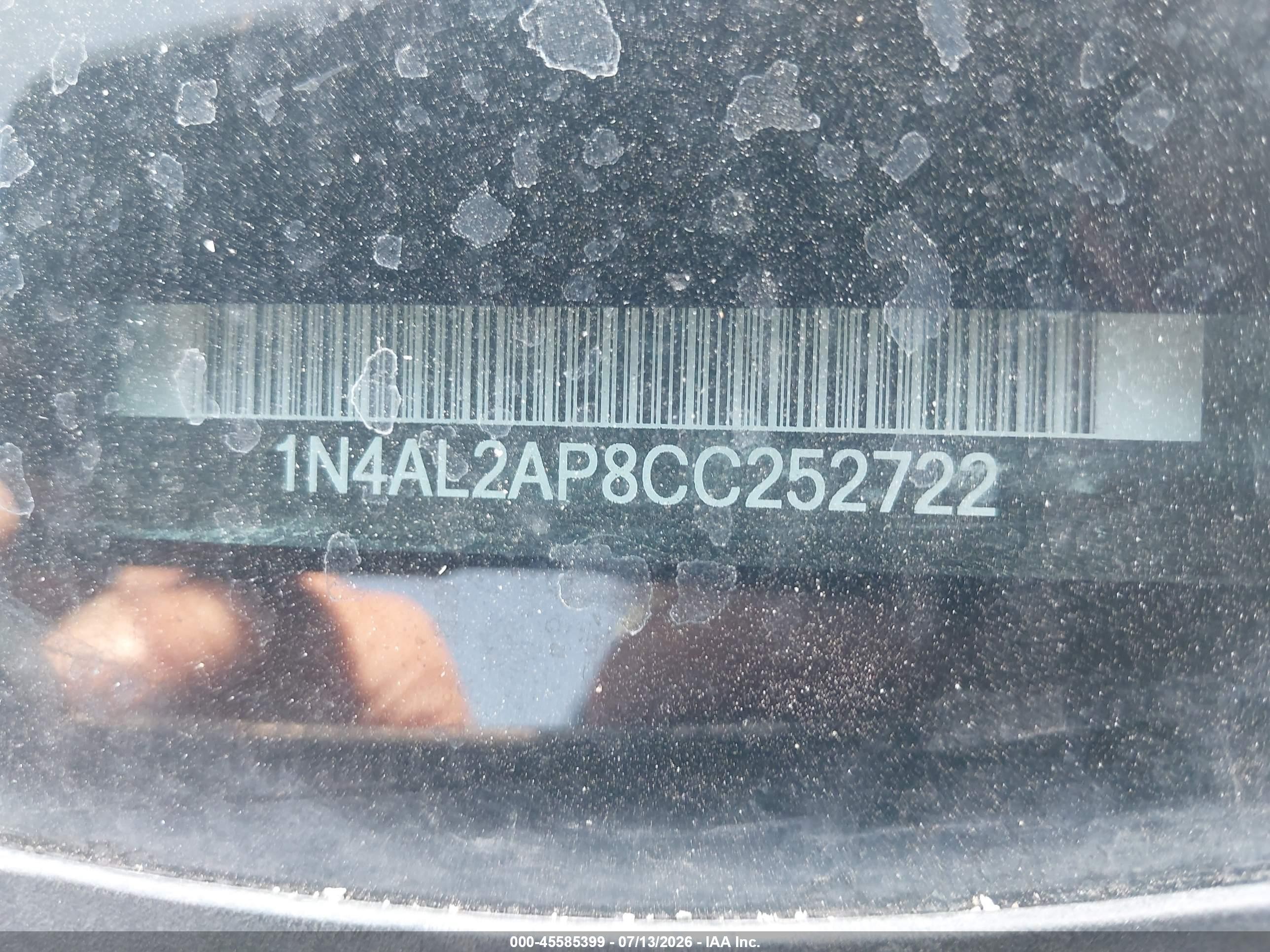 2012 Nissan Altima 2.5 S Серый vin: 1N4AL2AP8CC252722