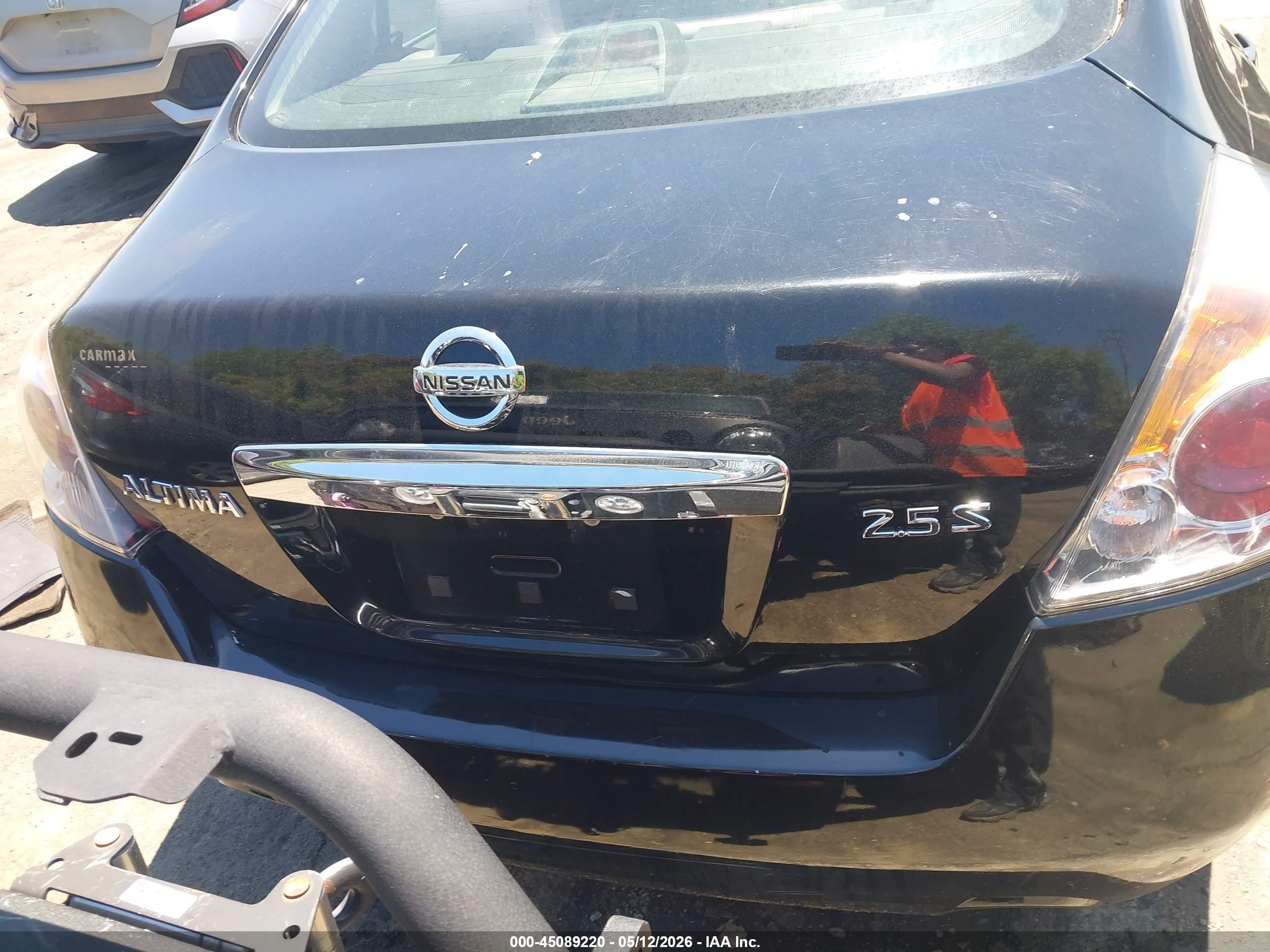 2012 Nissan Altima 2.5 S Black vin: 1N4AL2AP8CC259797