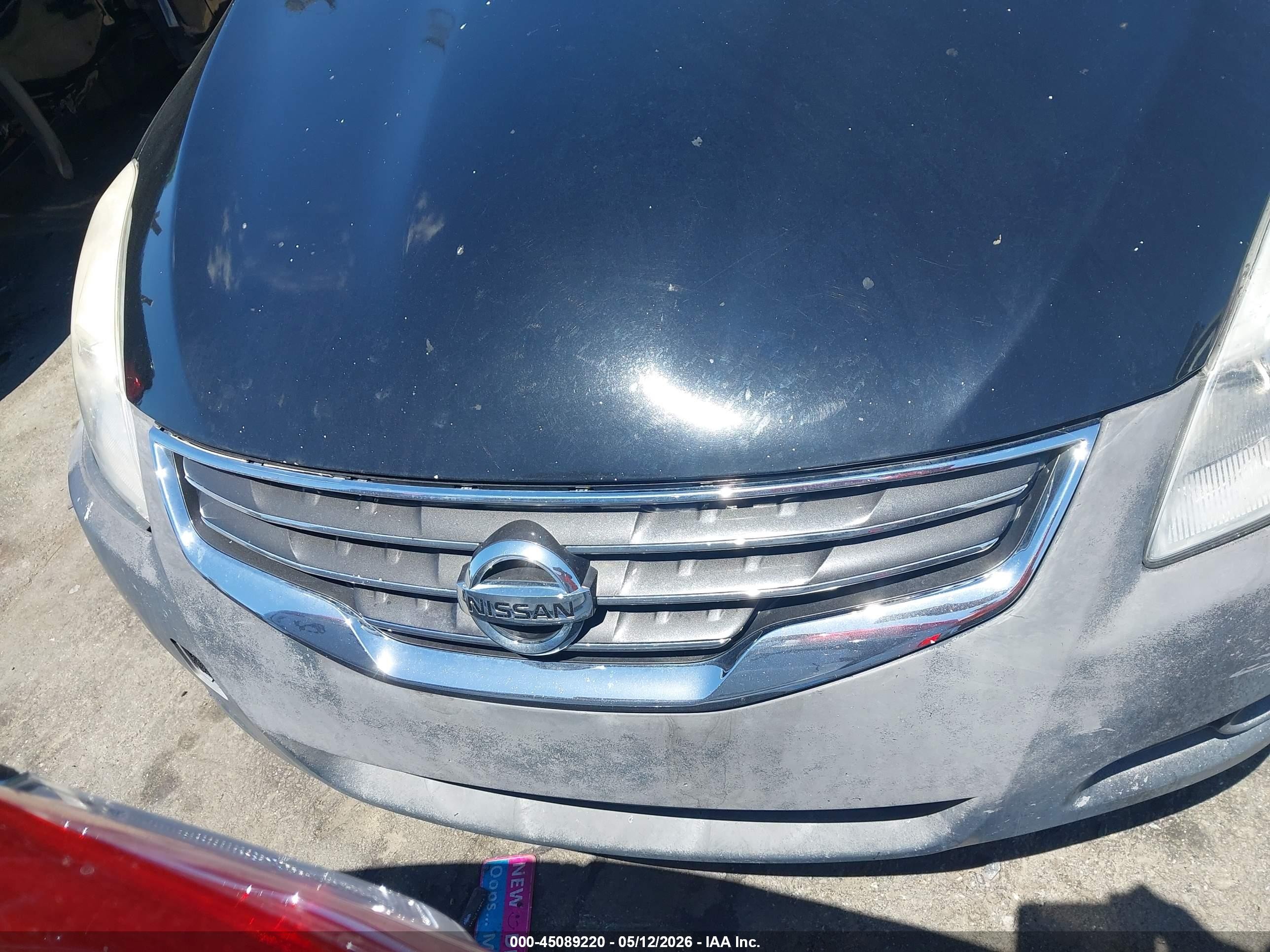 2012 Nissan Altima 2.5 S Black vin: 1N4AL2AP8CC259797