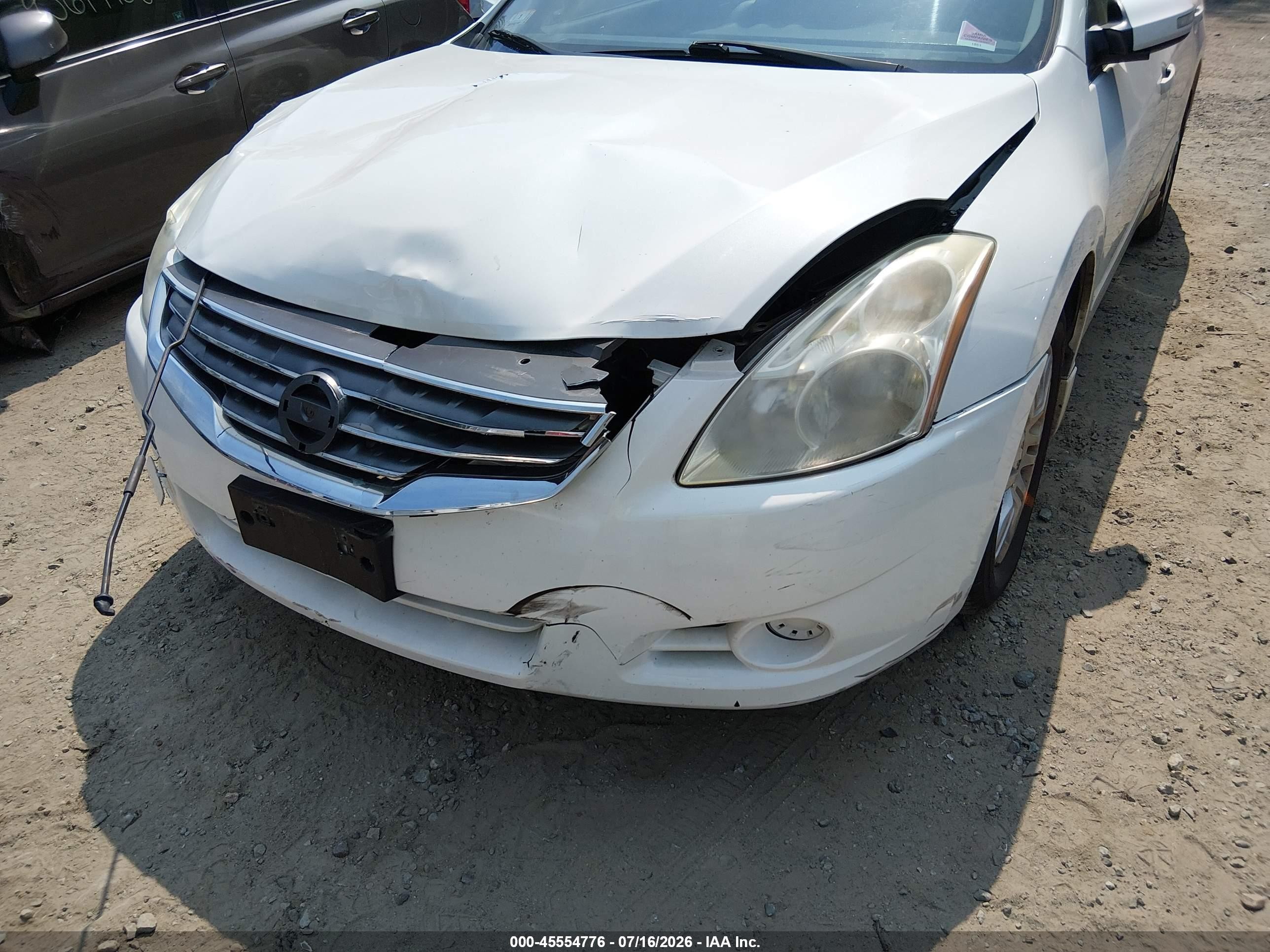 2012 Nissan Altima 2.5 S White vin: 1N4AL2AP8CN411940