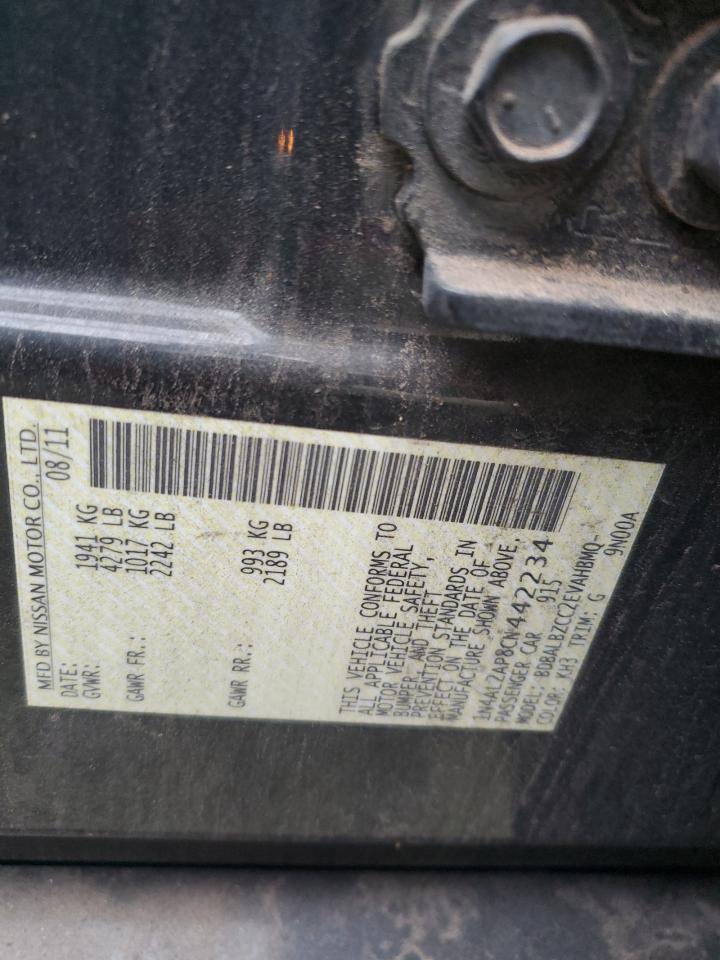 2012 Nissan Altima 2.5 Black vin: 1N4AL2AP8CN442234