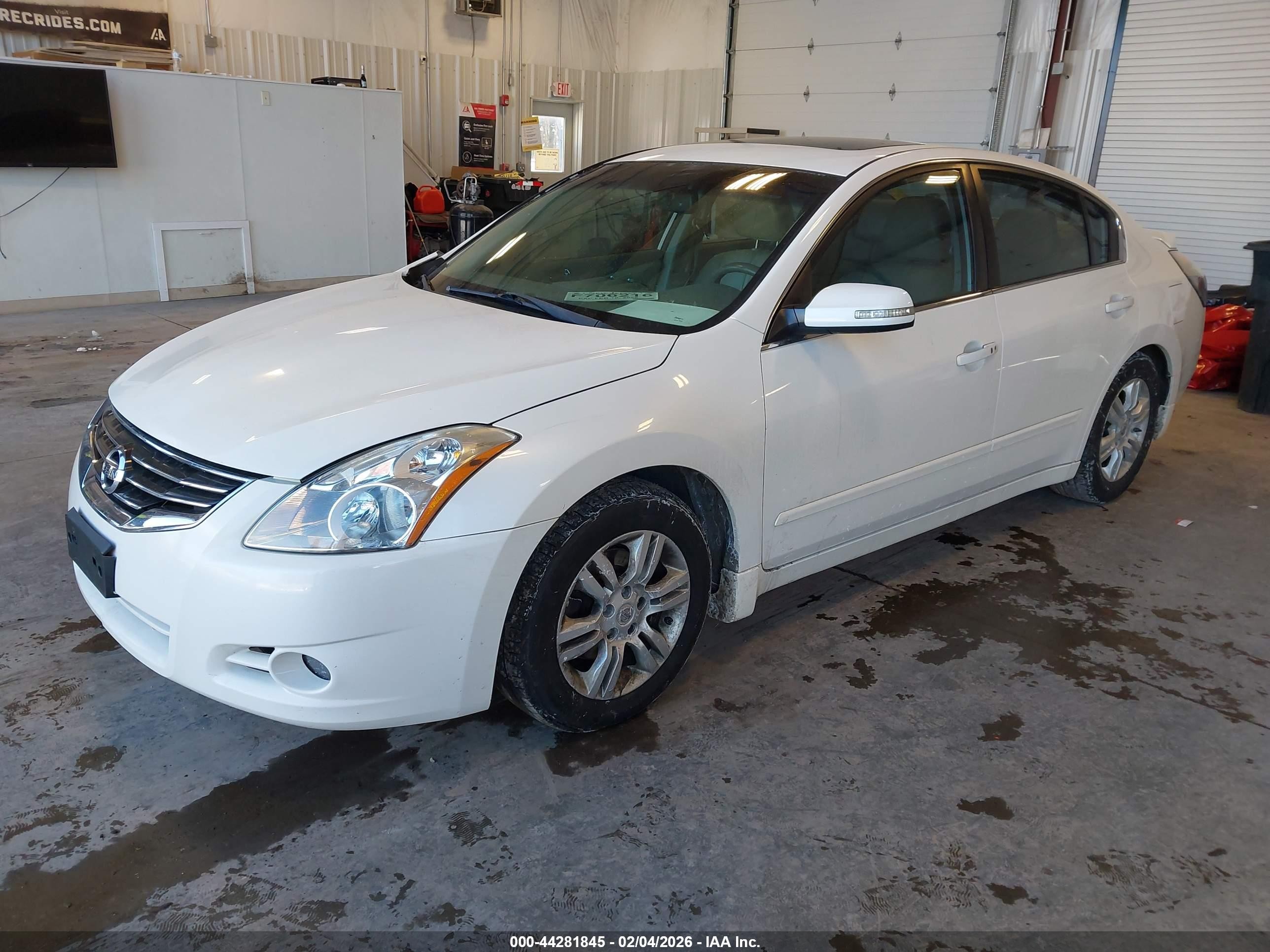 2012 Nissan Altima 2.5 S White vin: 1N4AL2AP8CN501573