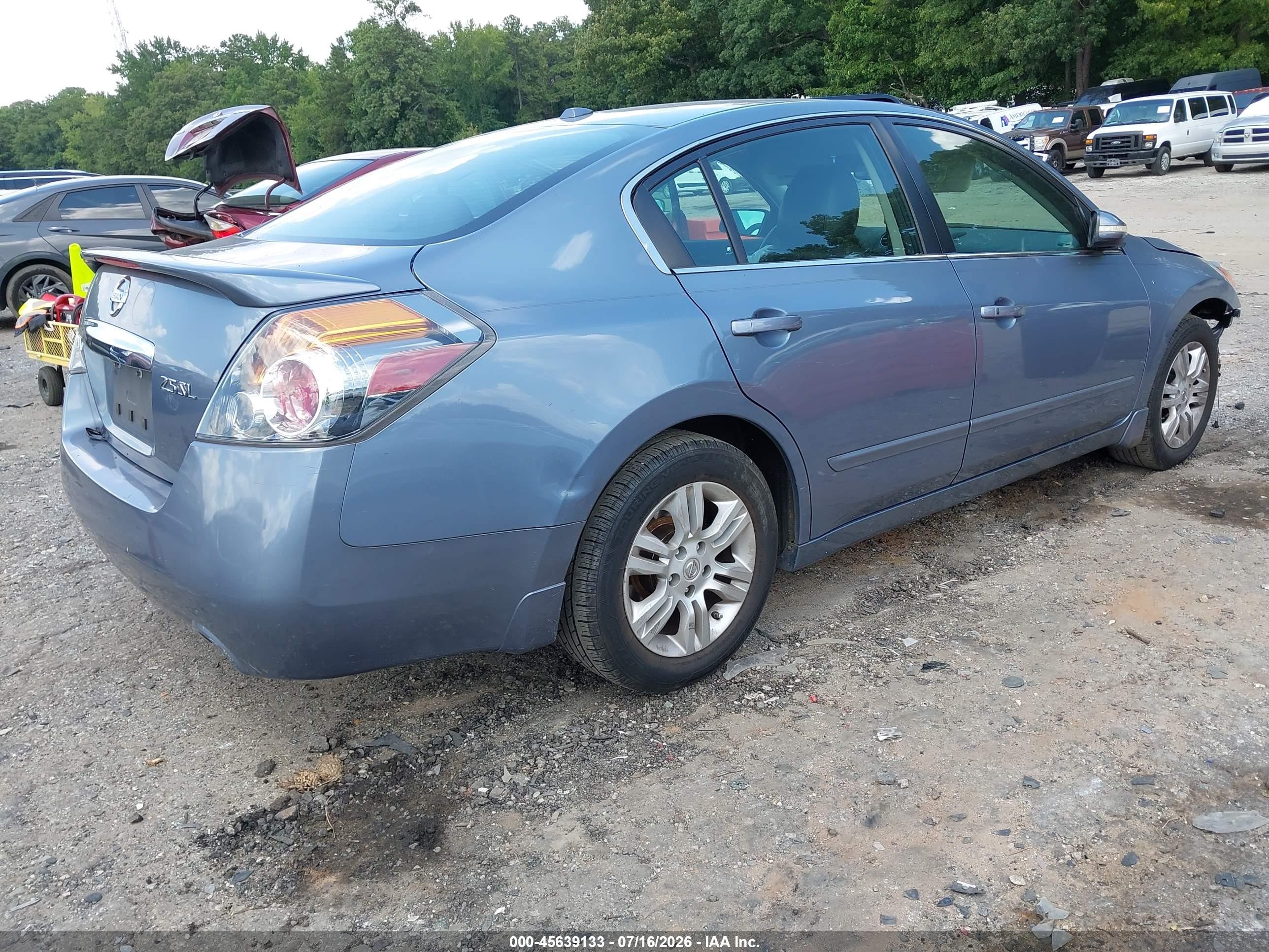 2012 Nissan Altima 2.5 S Blue vin: 1N4AL2AP8CN508295