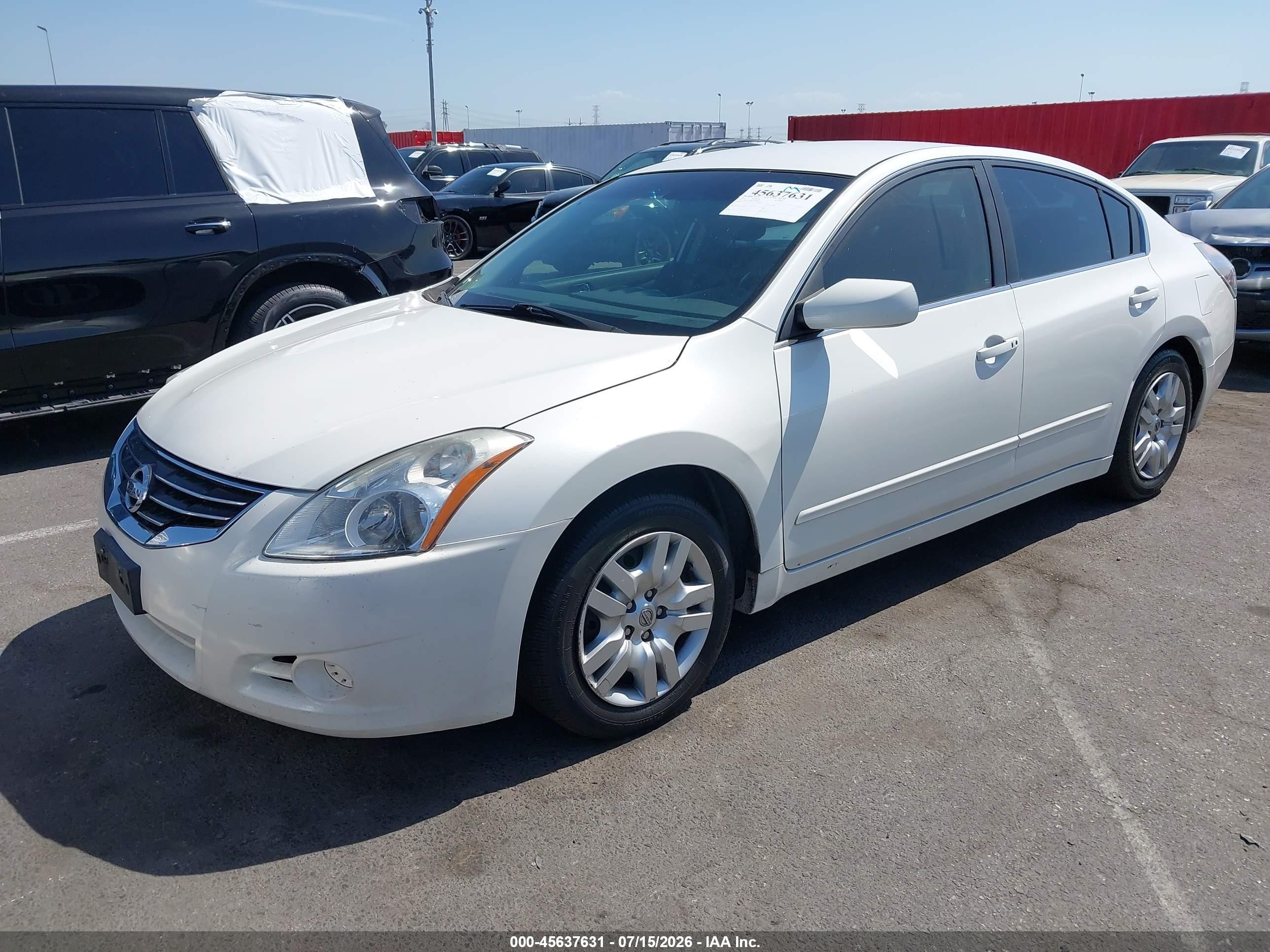 2012 Nissan Altima 2.5 S White vin: 1N4AL2AP8CN549090