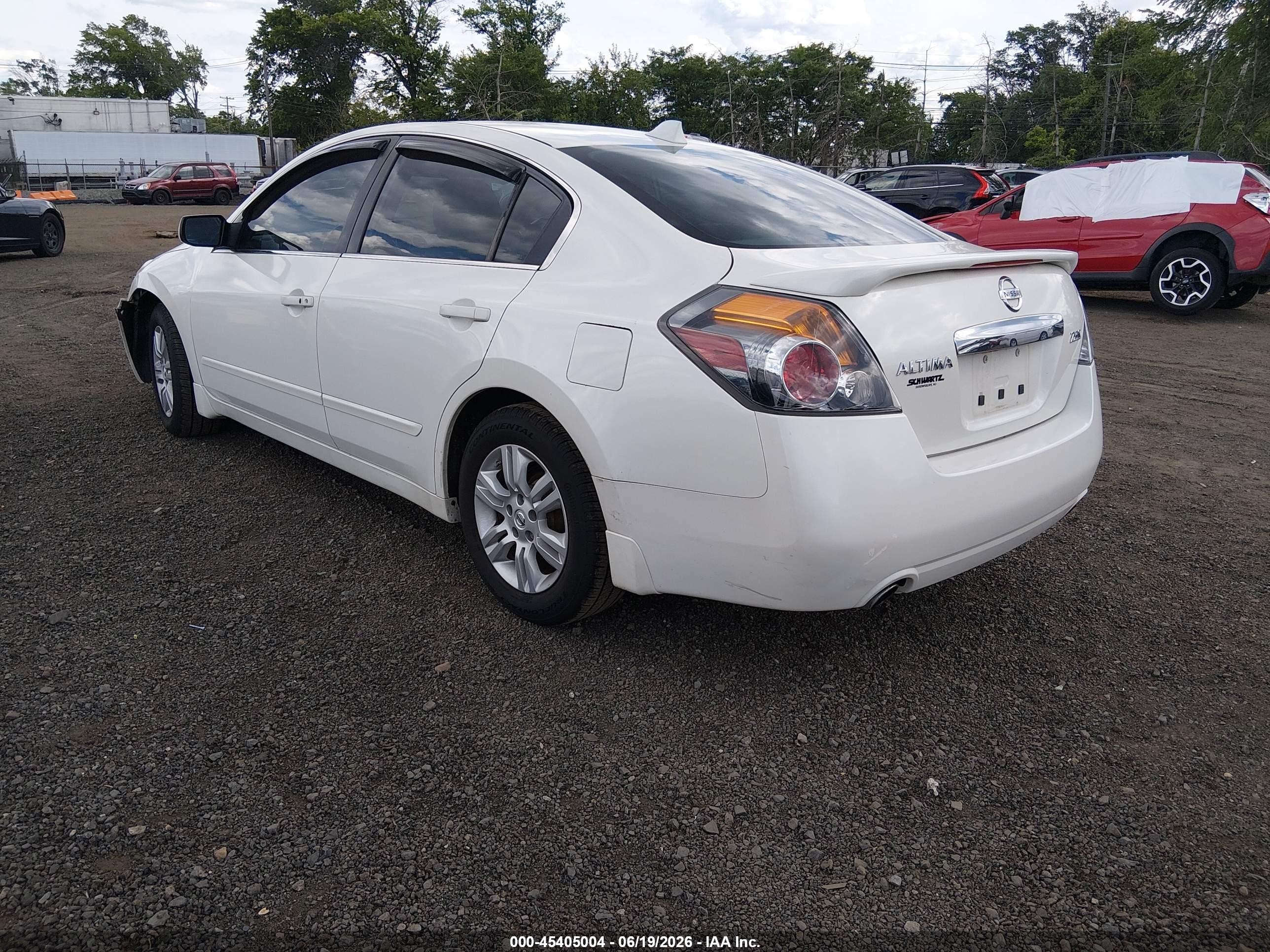 2010 Nissan Altima 2.5 S White vin: 1N4AL2AP9AN406730