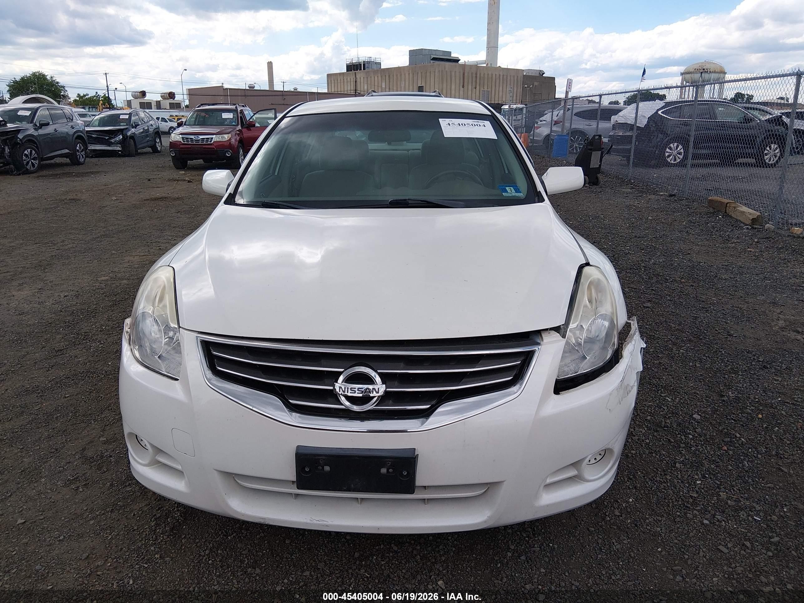 2010 Nissan Altima 2.5 S White vin: 1N4AL2AP9AN406730