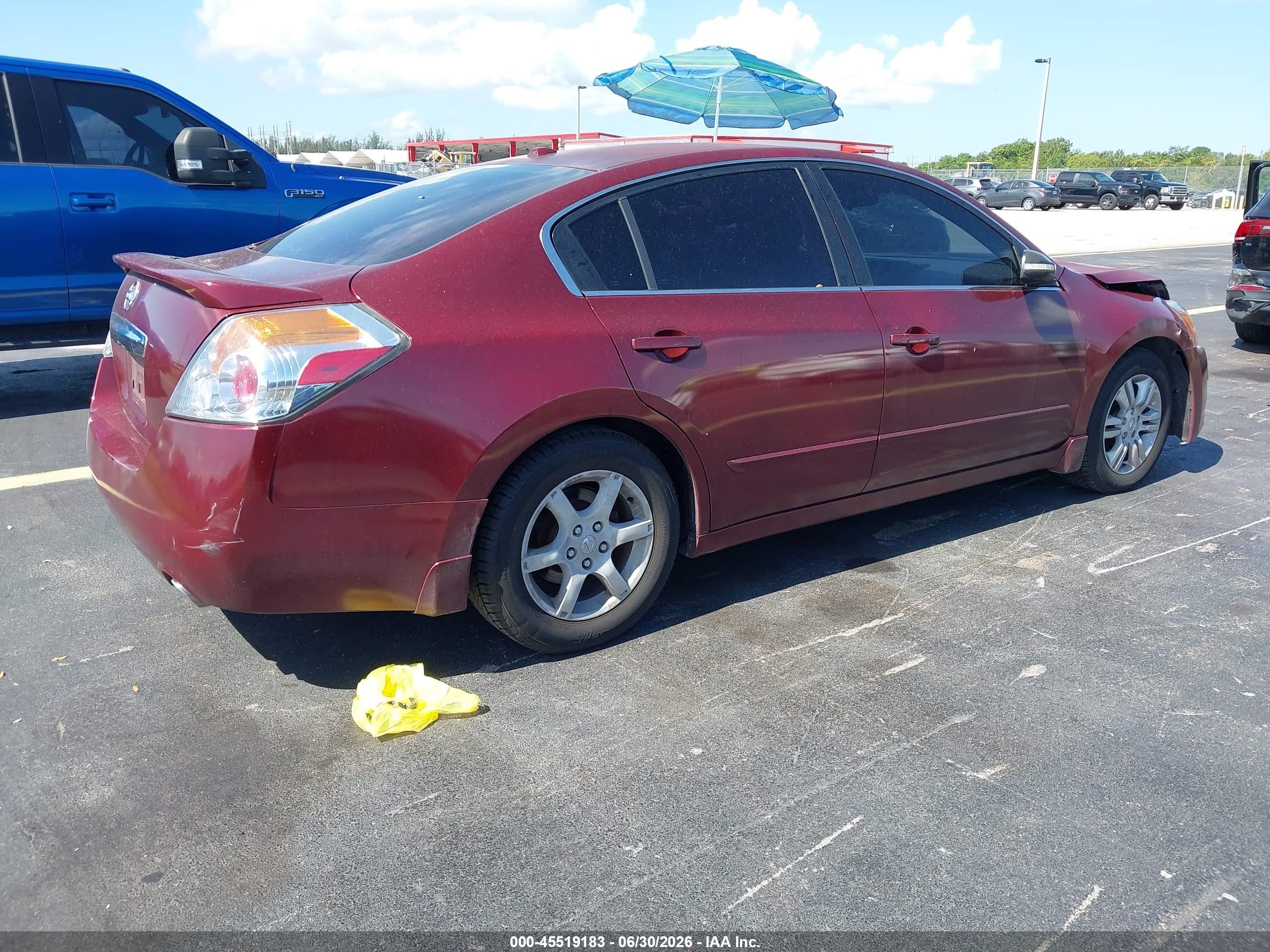2010 Nissan Altima 2.5 S Maroon vin: 1N4AL2AP9AN423169