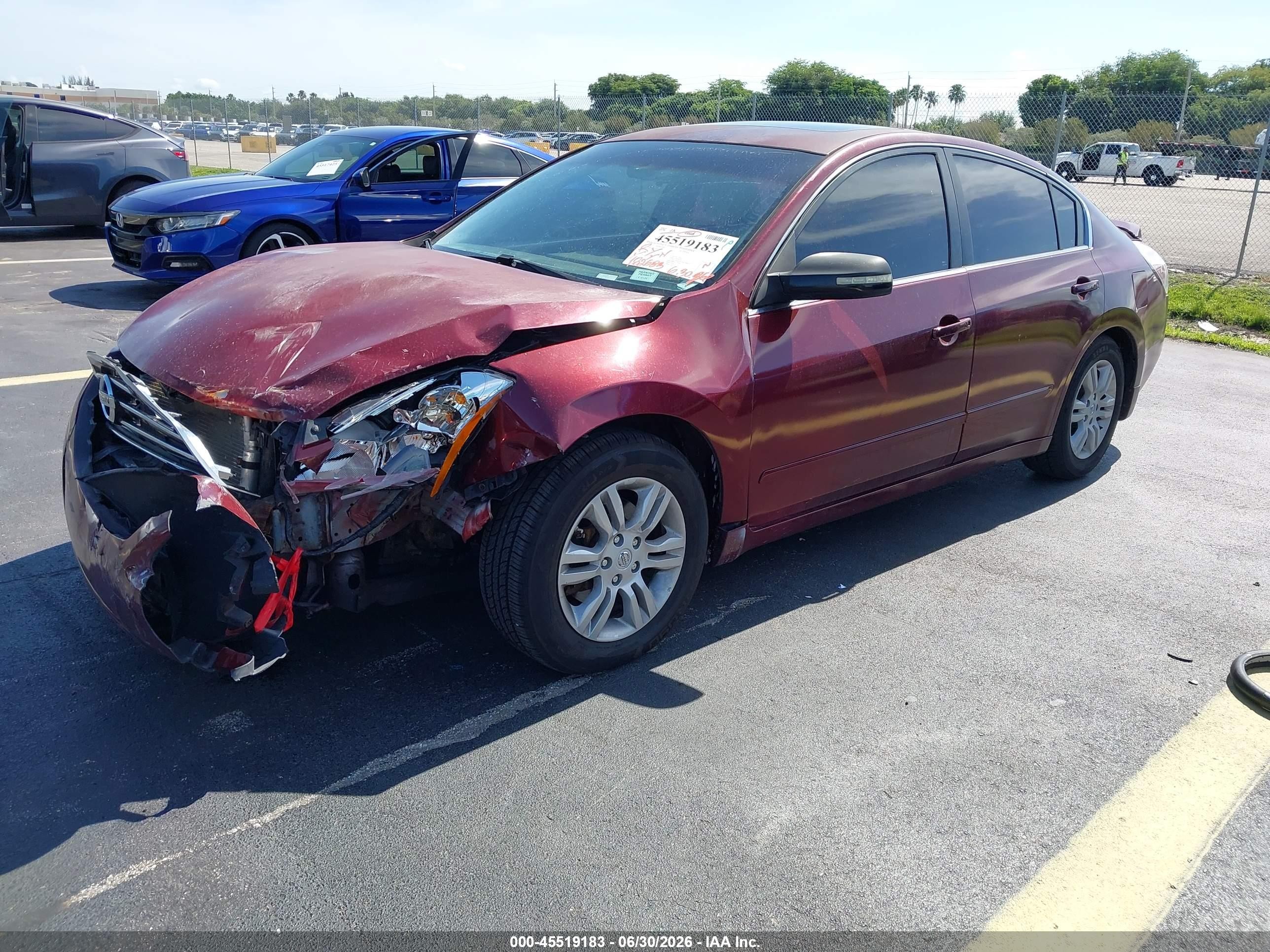 2010 Nissan Altima 2.5 S Maroon vin: 1N4AL2AP9AN423169