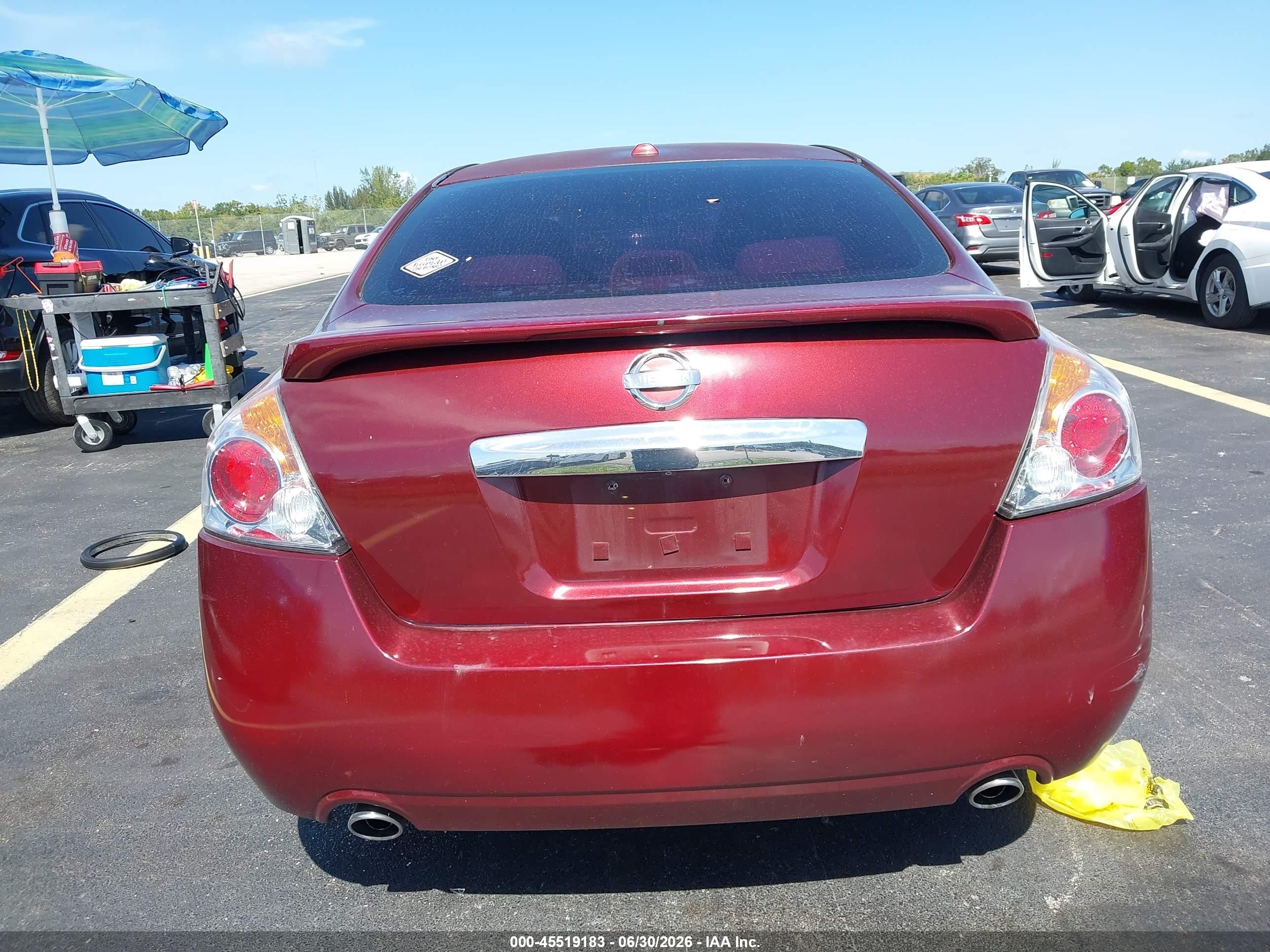 2010 Nissan Altima 2.5 S Maroon vin: 1N4AL2AP9AN423169