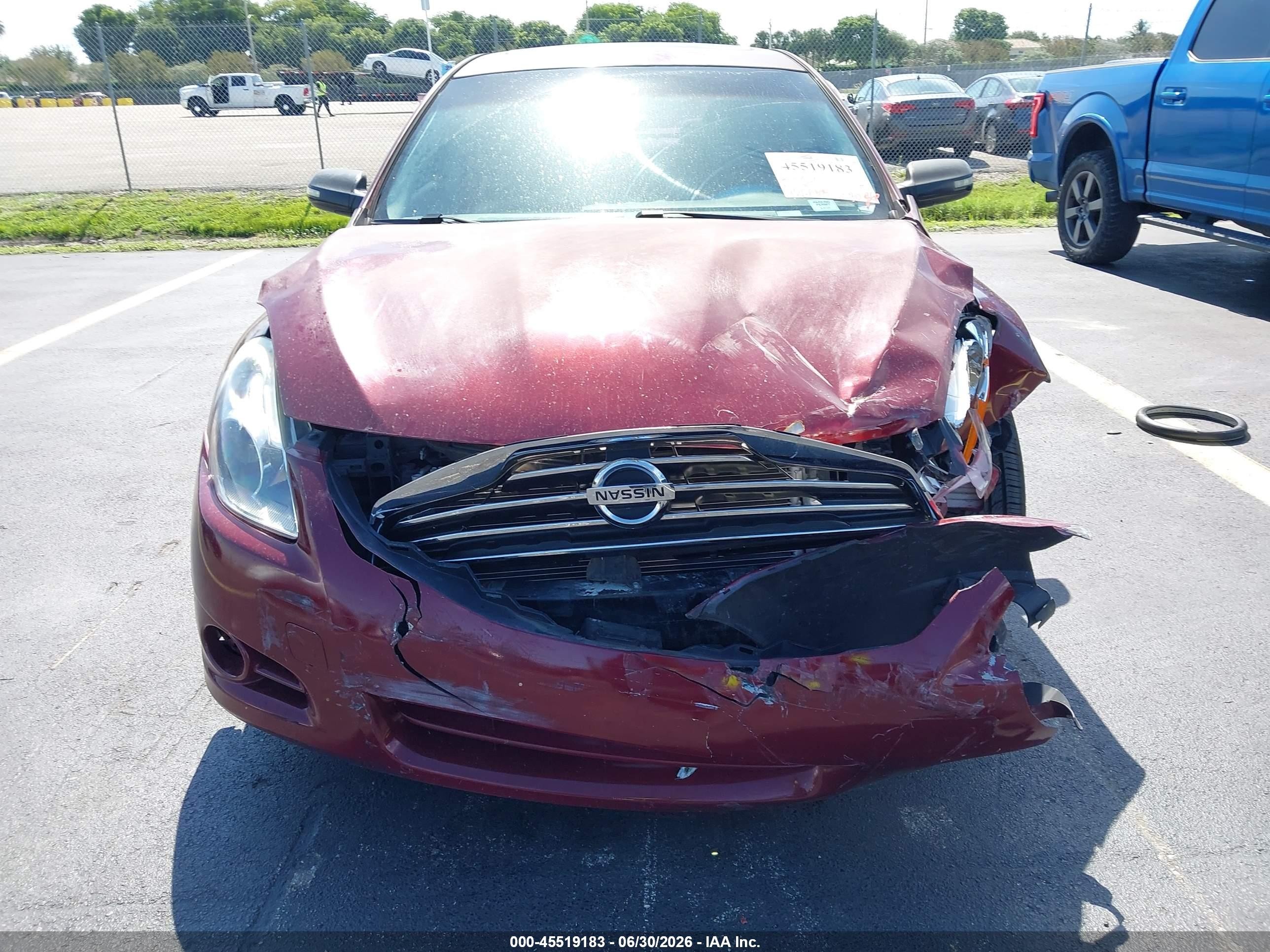 2010 Nissan Altima 2.5 S Maroon vin: 1N4AL2AP9AN423169