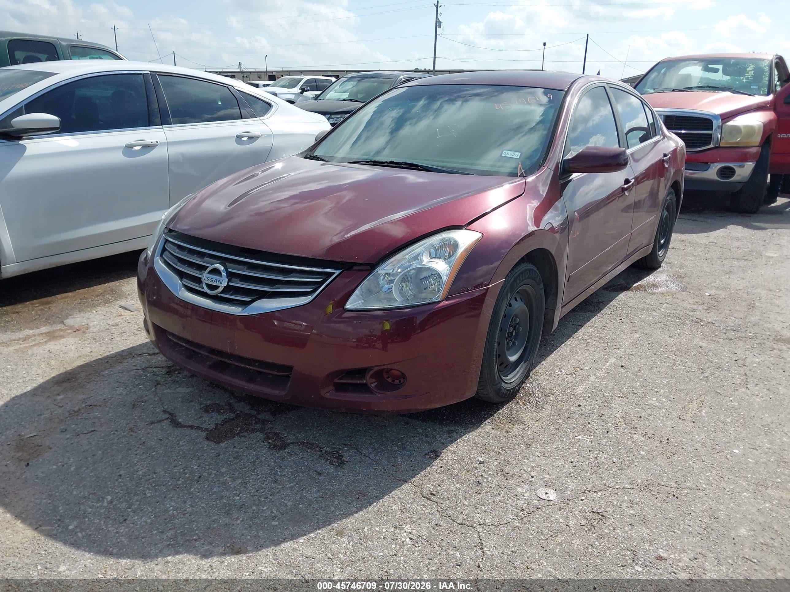 2010 Nissan Altima 2.5 S Темно-бордовый vin: 1N4AL2AP9AN432499