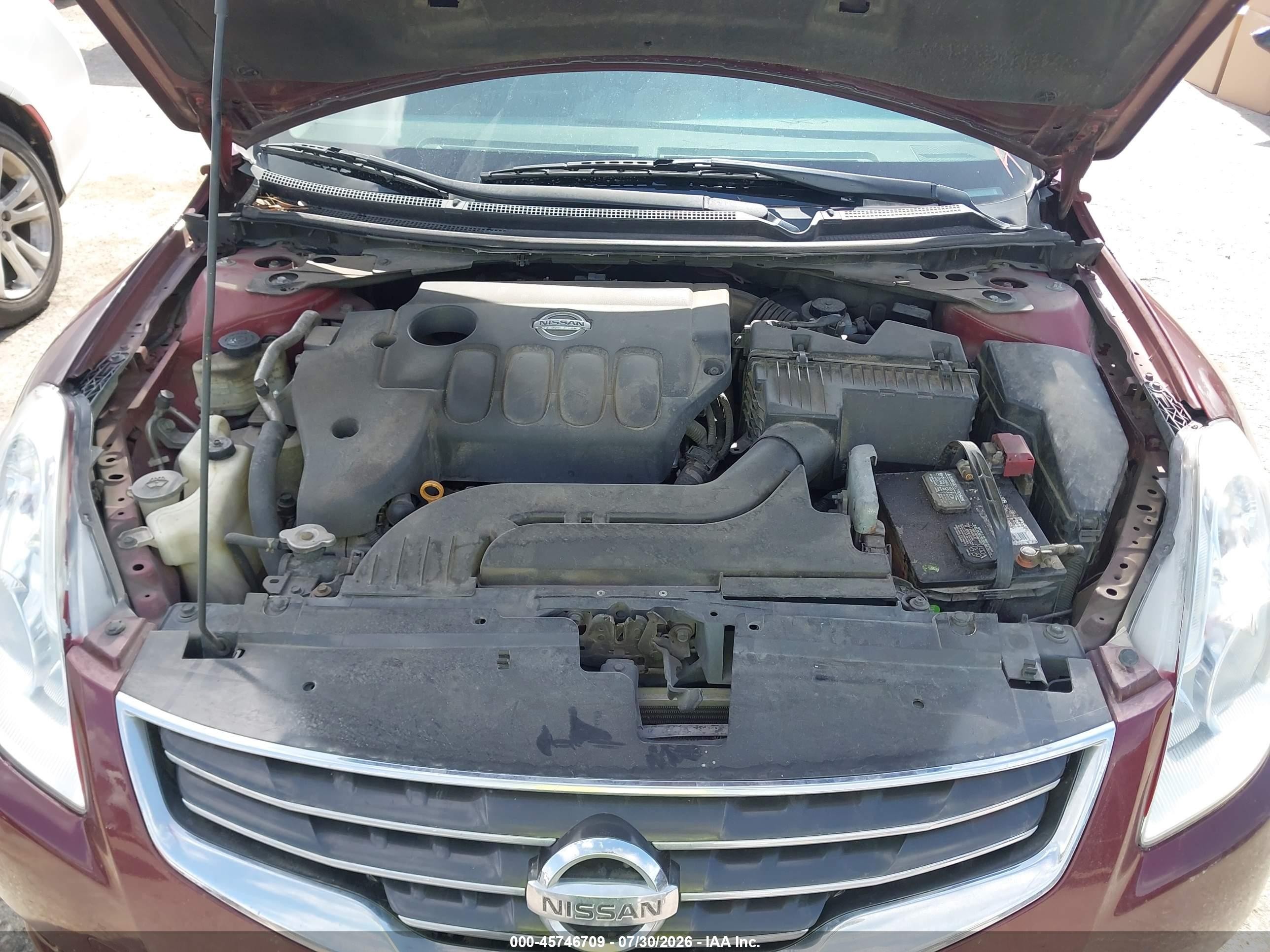 2010 Nissan Altima 2.5 S Темно-бордовый vin: 1N4AL2AP9AN432499