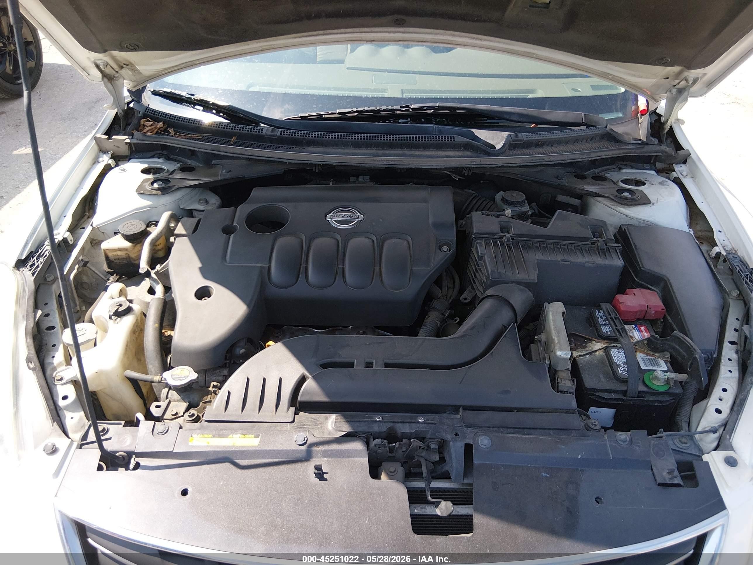 2010 Nissan Altima 2.5 S Белый vin: 1N4AL2AP9AN479595