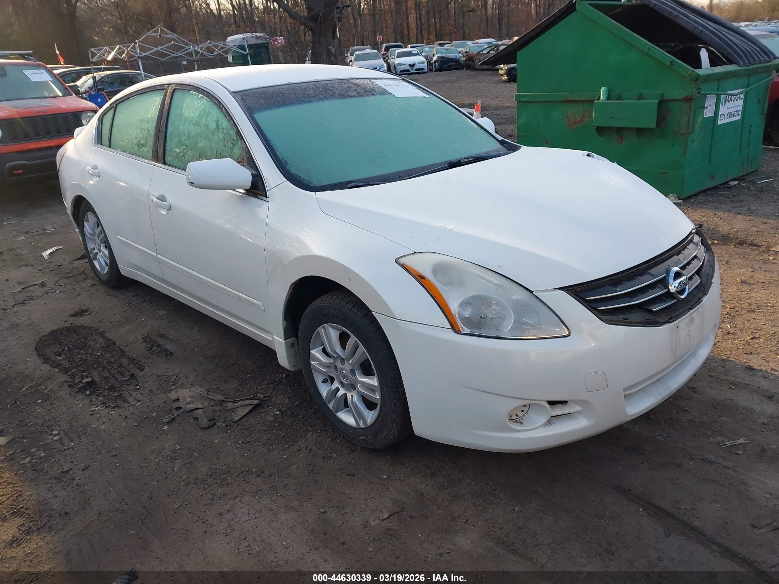2010 Nissan Altima 2.5 S White vin: 1N4AL2AP9AN504981