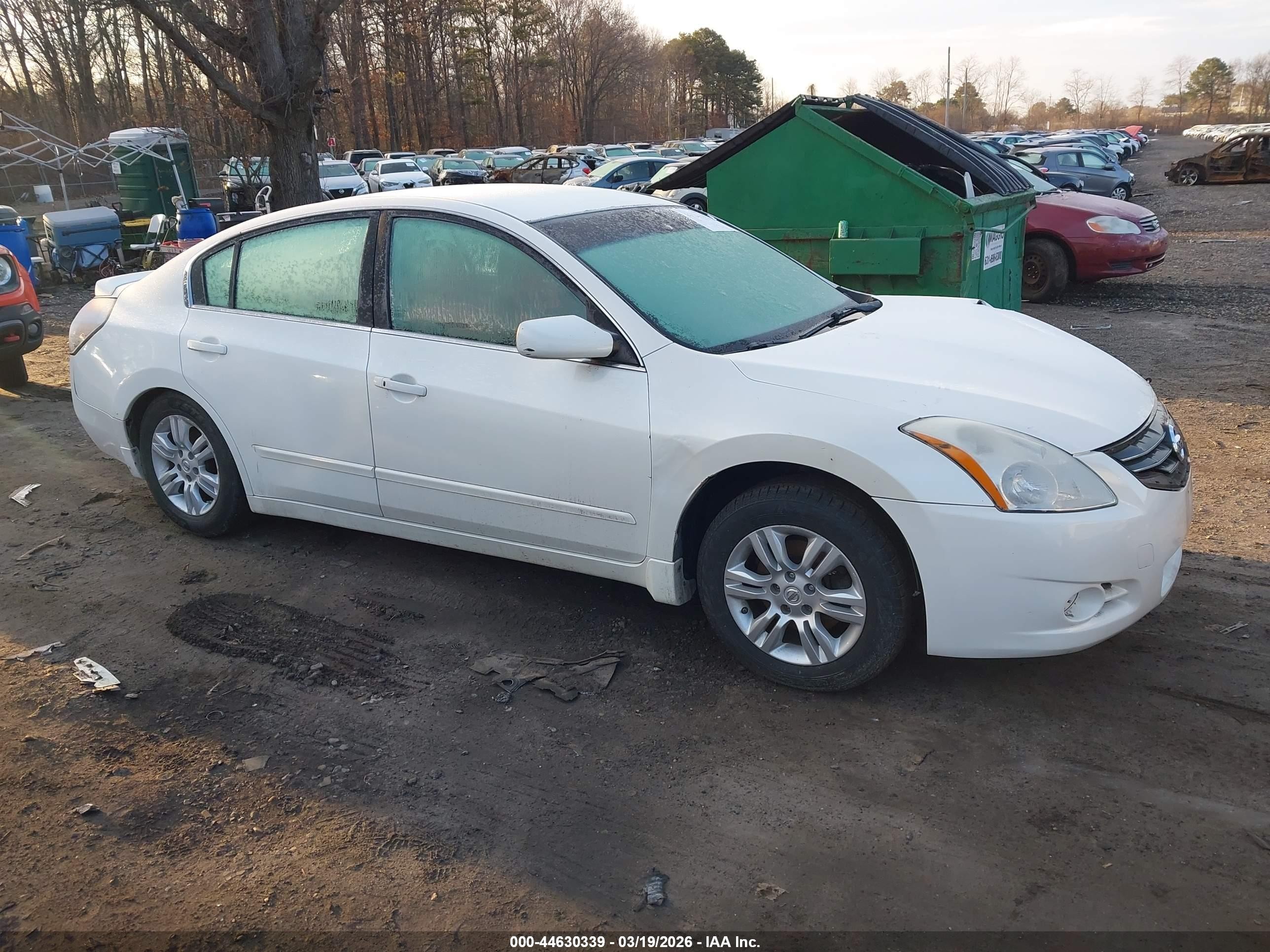 2010 Nissan Altima 2.5 S White vin: 1N4AL2AP9AN504981