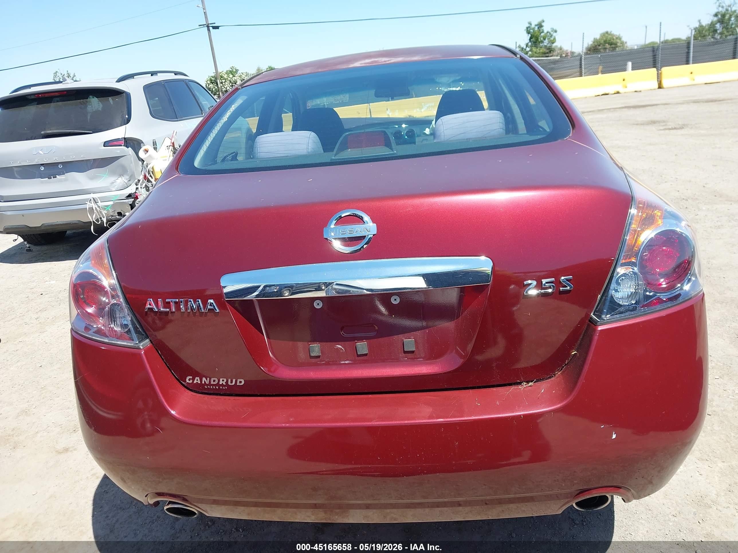 2010 Nissan Altima 2.5 S Burgundy vin: 1N4AL2AP9AN506990