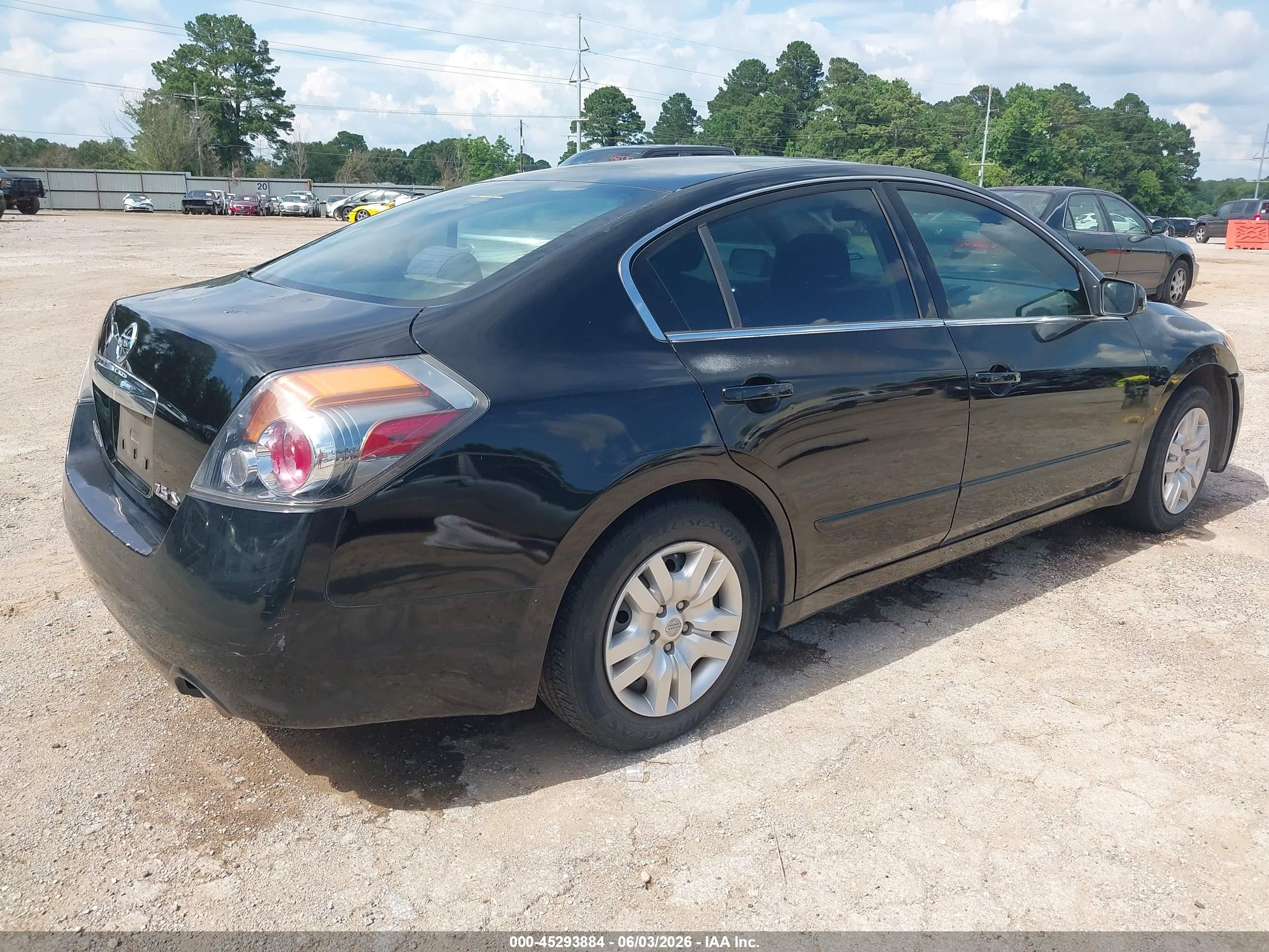 2010 Nissan Altima 2.5 S Black vin: 1N4AL2AP9AN534675