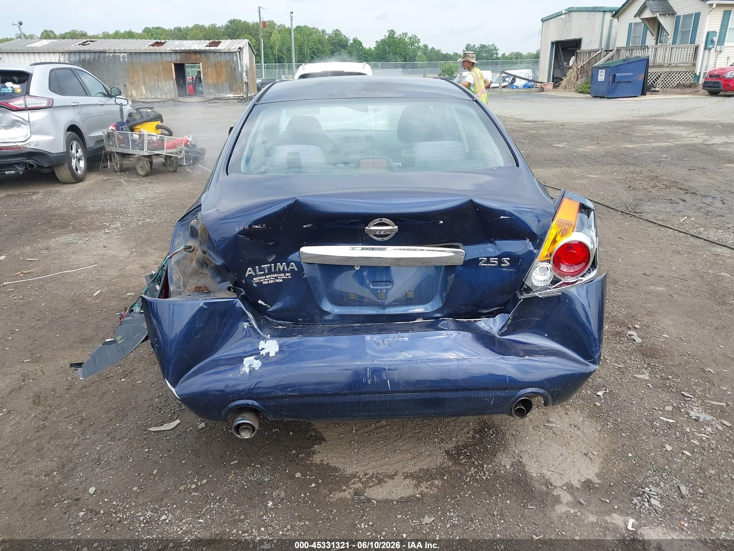 2010 Nissan Altima 2.5 S Navy vin: 1N4AL2AP9AN537723