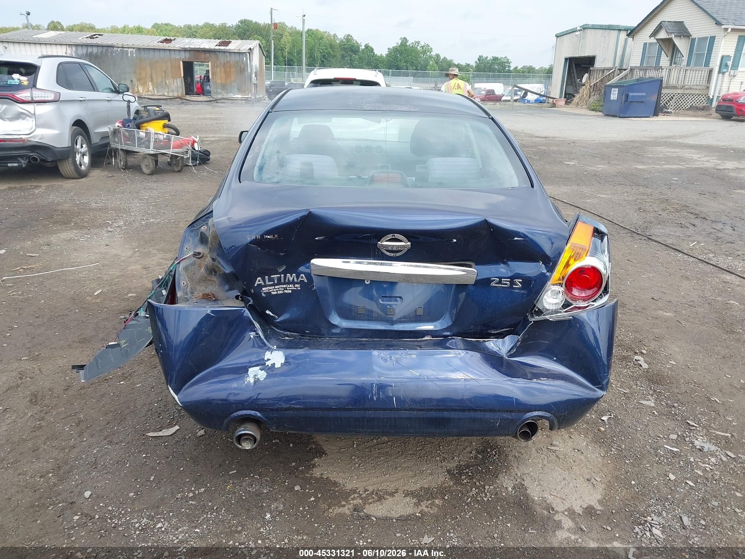 2010 Nissan Altima 2.5 S Navy vin: 1N4AL2AP9AN537723
