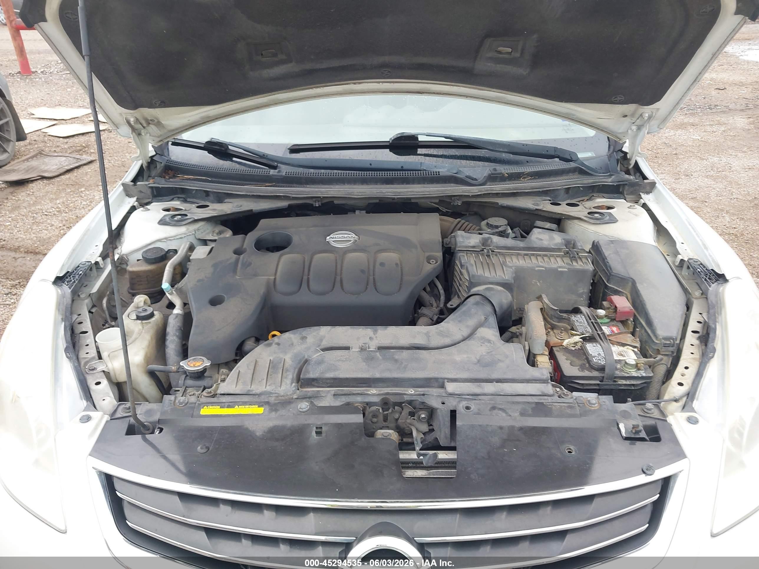 2010 Nissan Altima 2.5 S White vin: 1N4AL2AP9AN546566