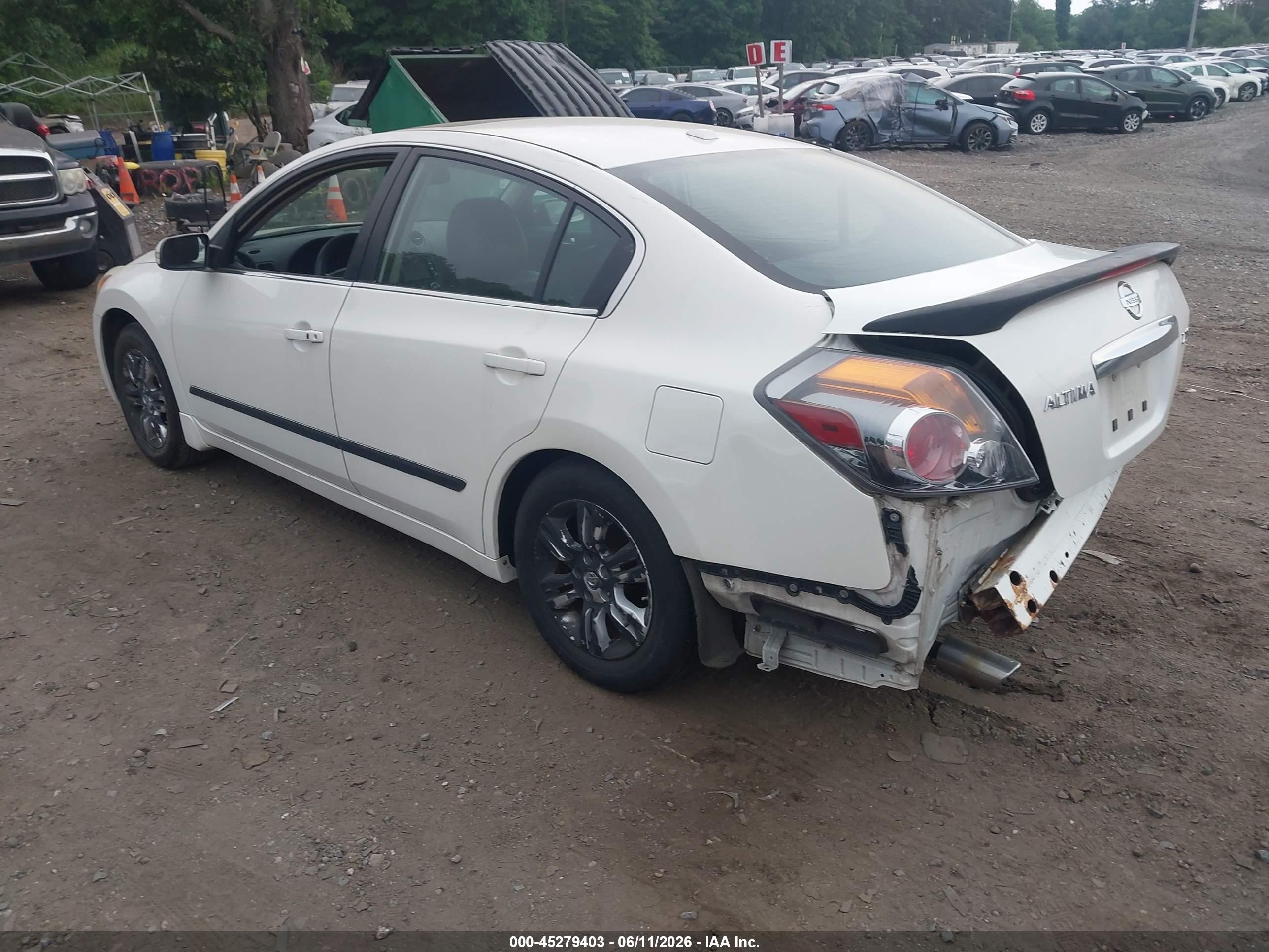 2011 Nissan Altima 2.5 S White vin: 1N4AL2AP9BN401254