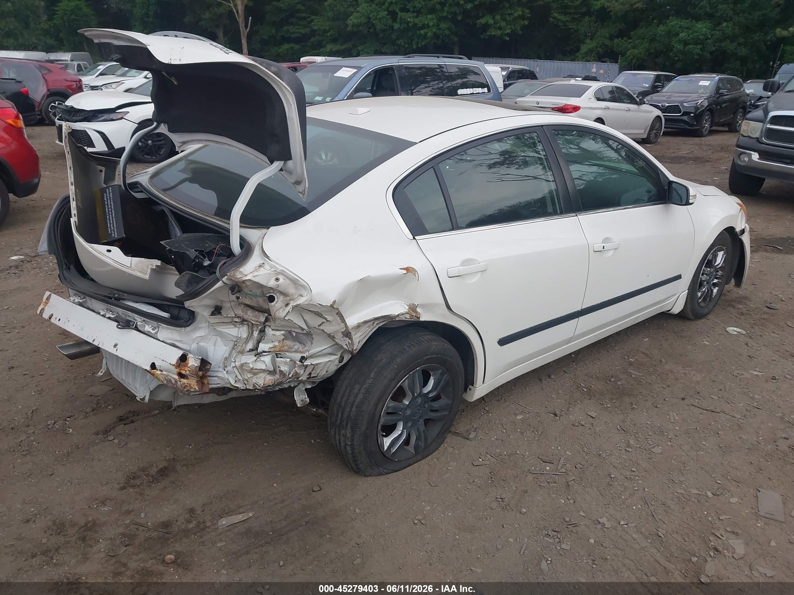 2011 Nissan Altima 2.5 S White vin: 1N4AL2AP9BN401254