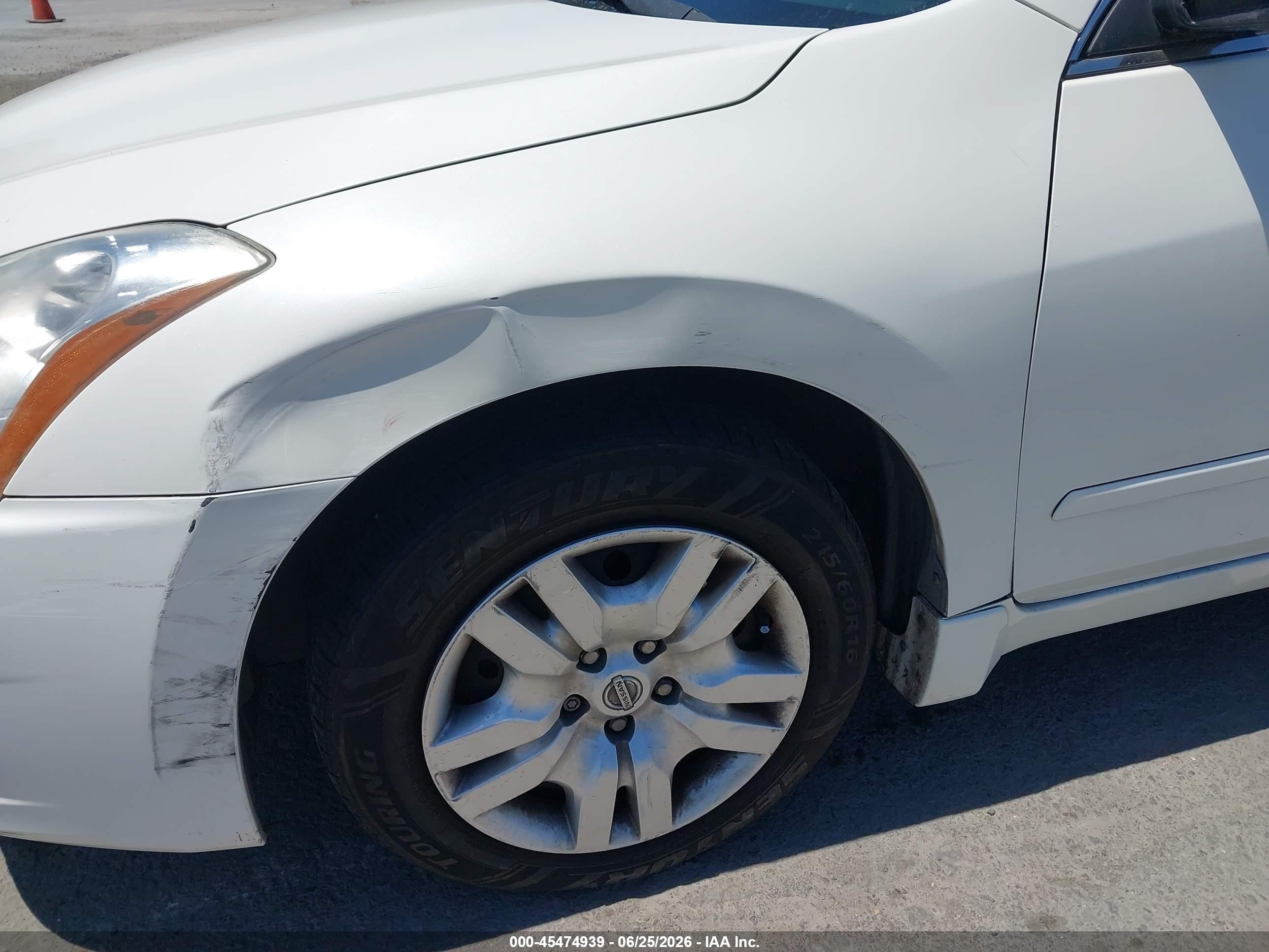 2011 Nissan Altima 2.5 S White vin: 1N4AL2AP9BN413789