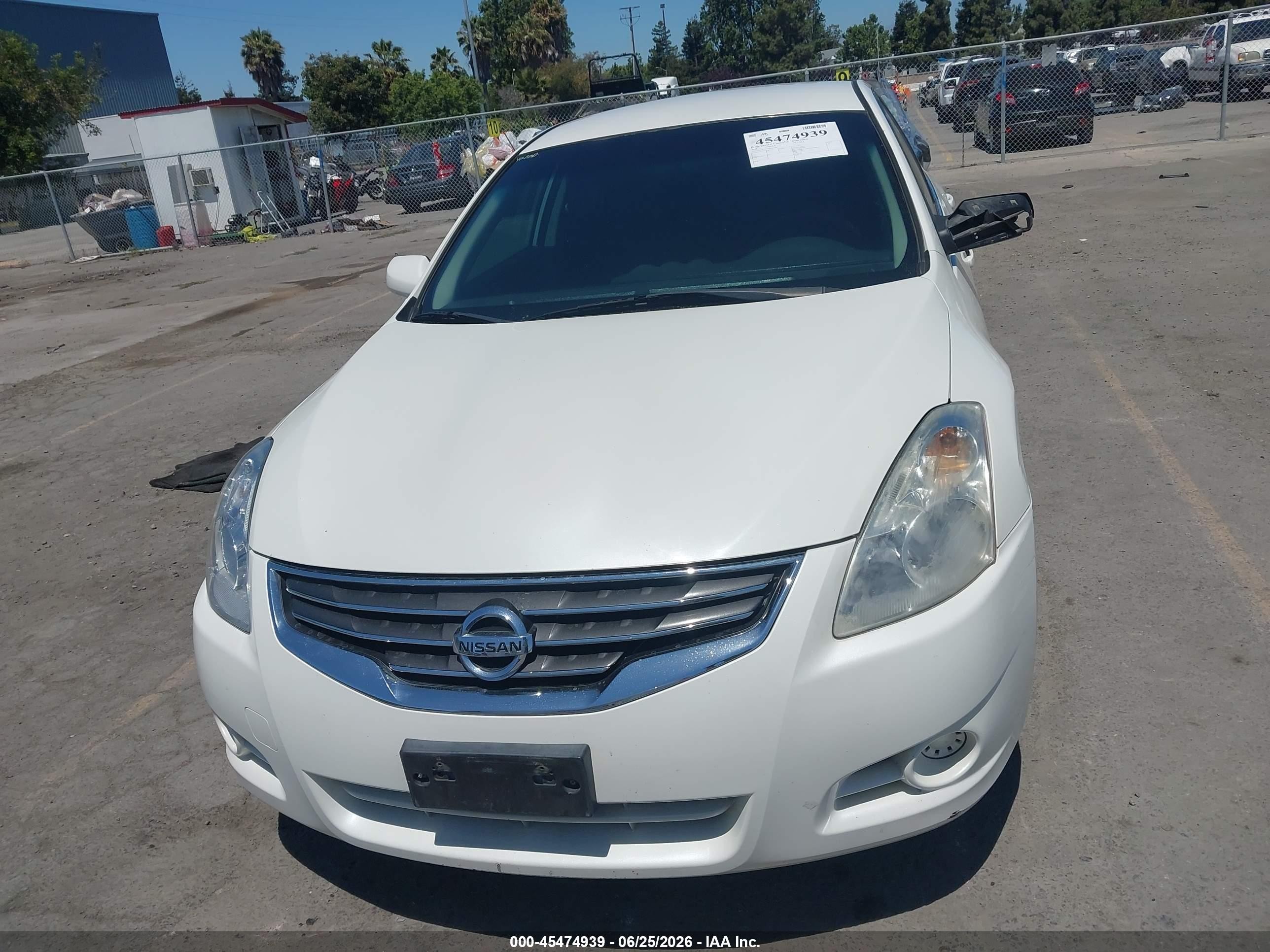 2011 Nissan Altima 2.5 S White vin: 1N4AL2AP9BN413789
