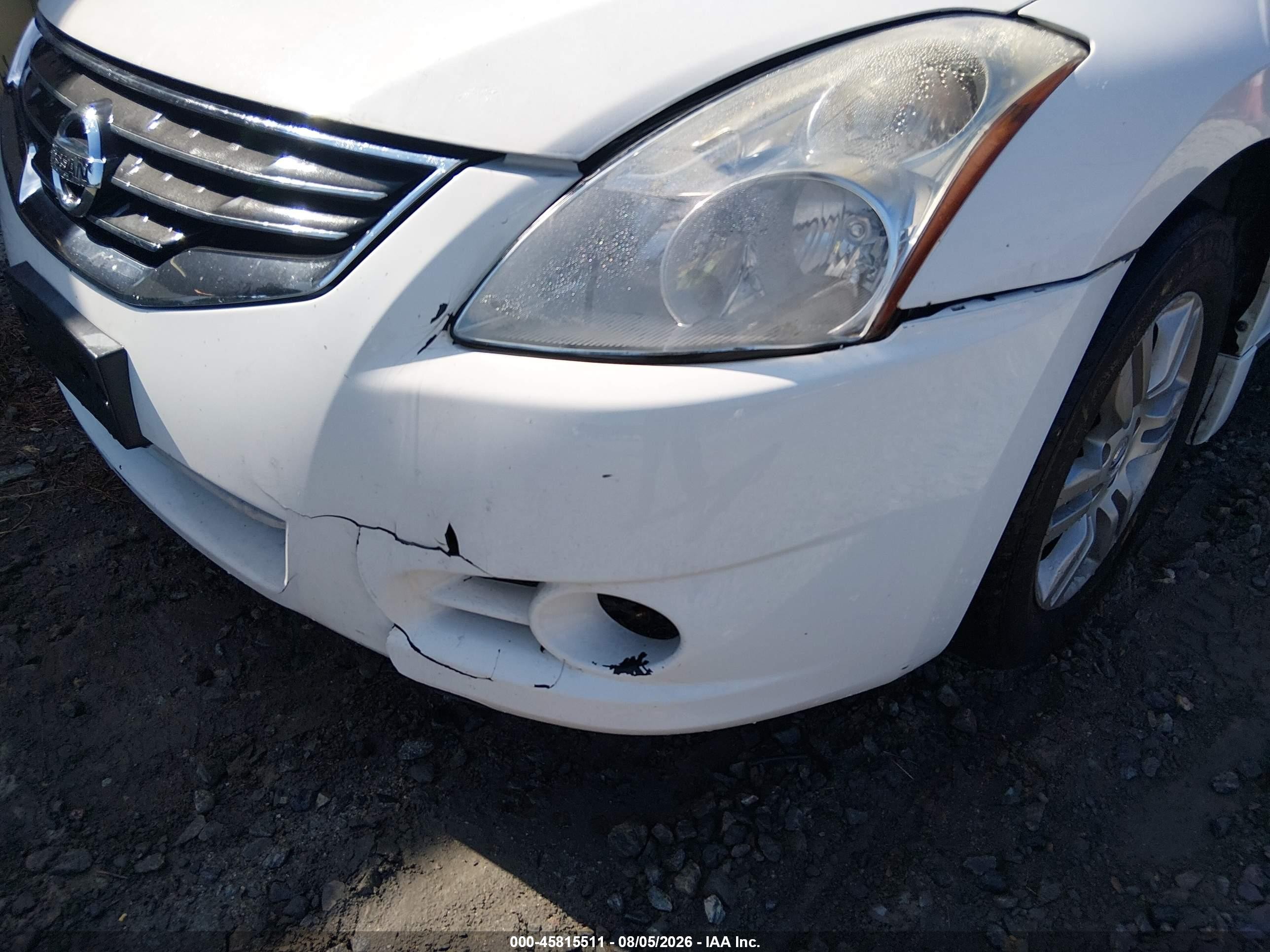2011 Nissan Altima 2.5 S White vin: 1N4AL2AP9BN425859