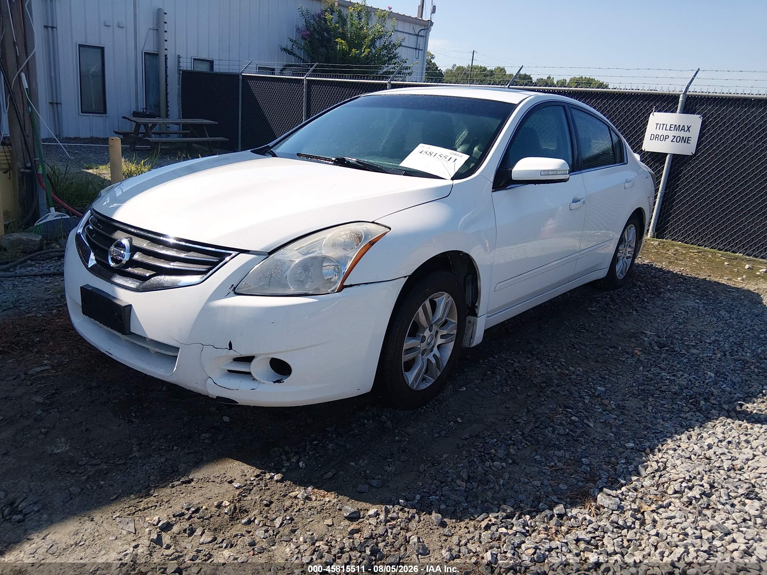 2011 Nissan Altima 2.5 S White vin: 1N4AL2AP9BN425859