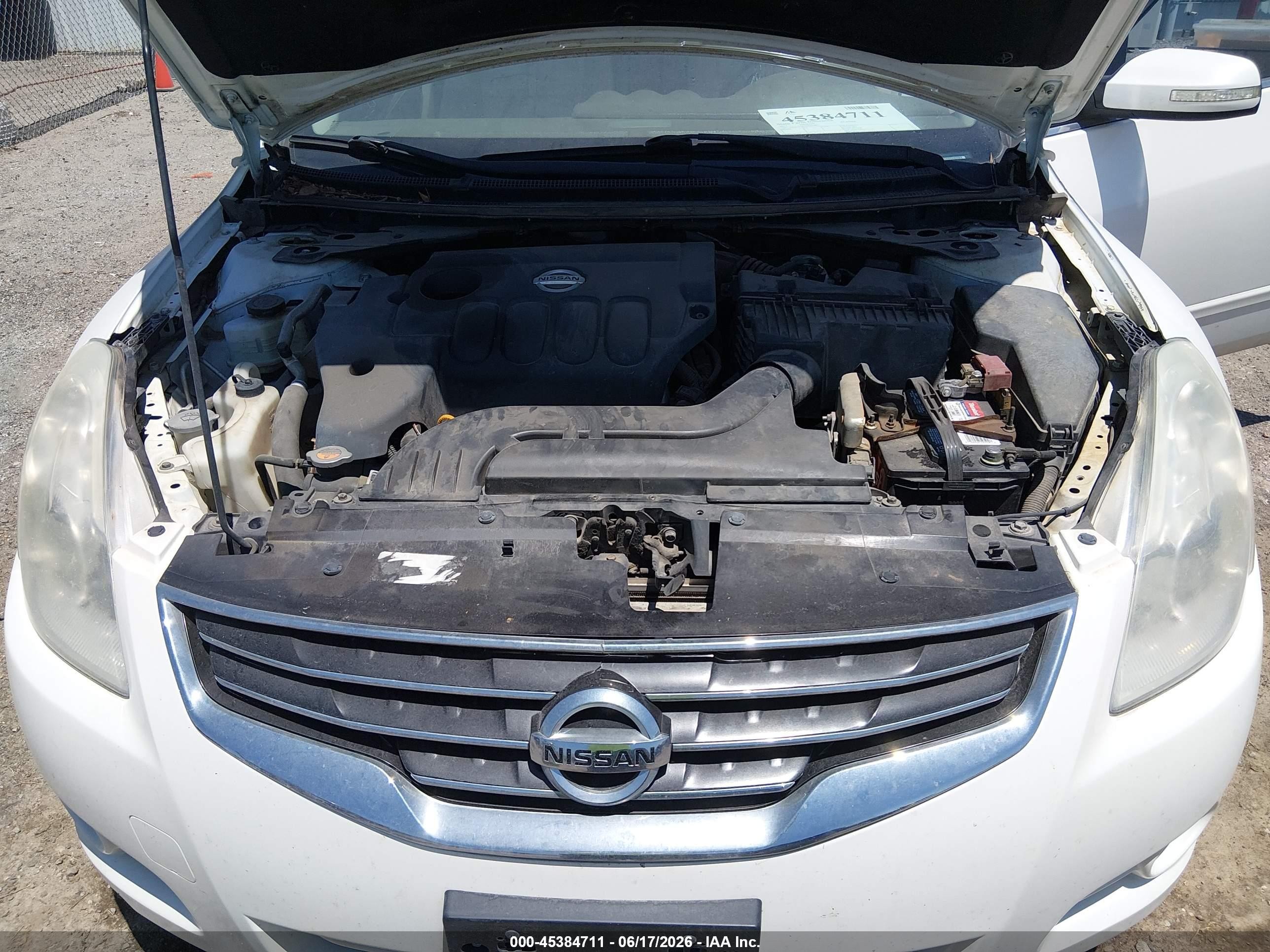 2011 Nissan Altima 2.5 S White vin: 1N4AL2AP9BN441883