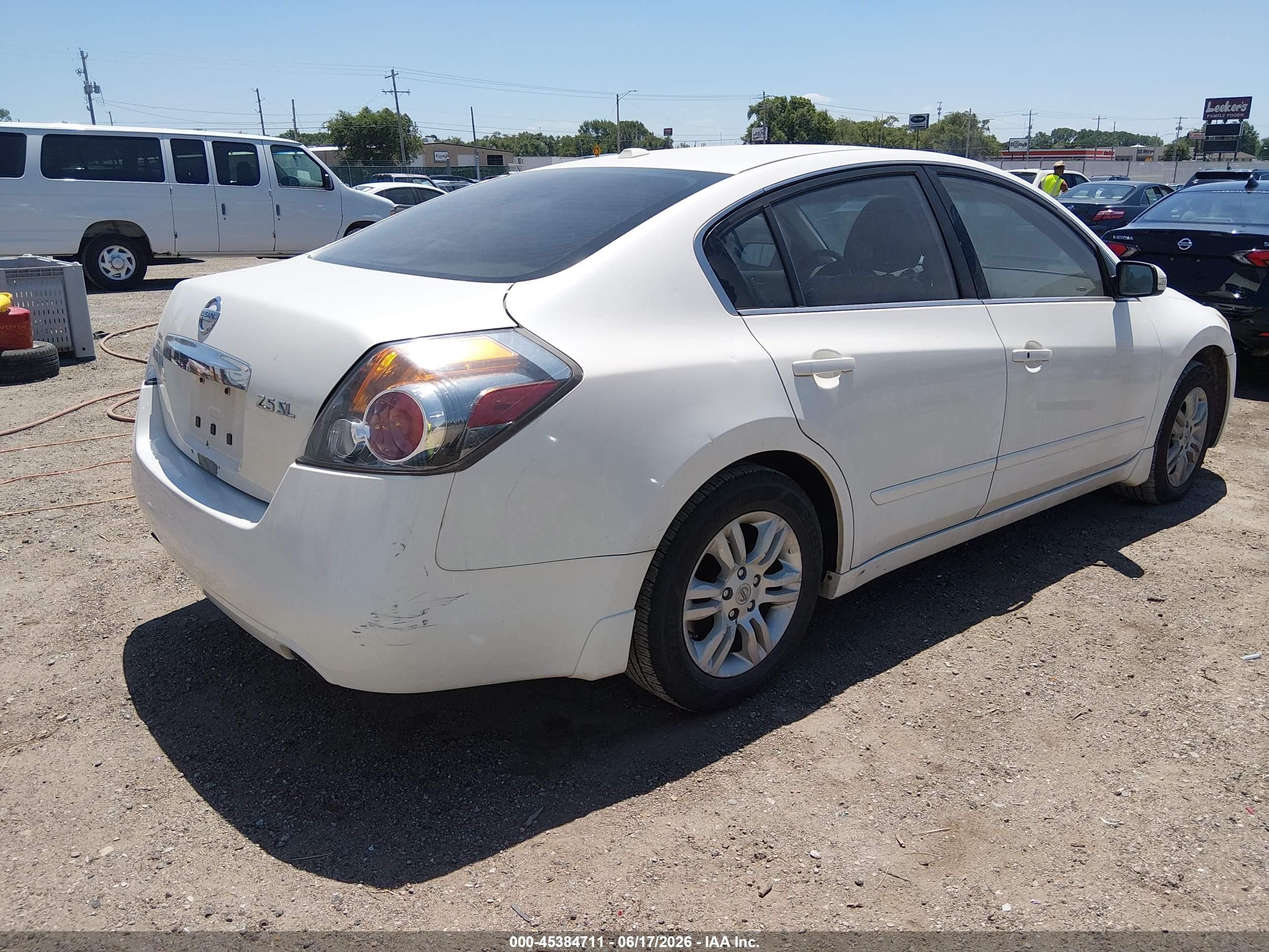 2011 Nissan Altima 2.5 S White vin: 1N4AL2AP9BN441883