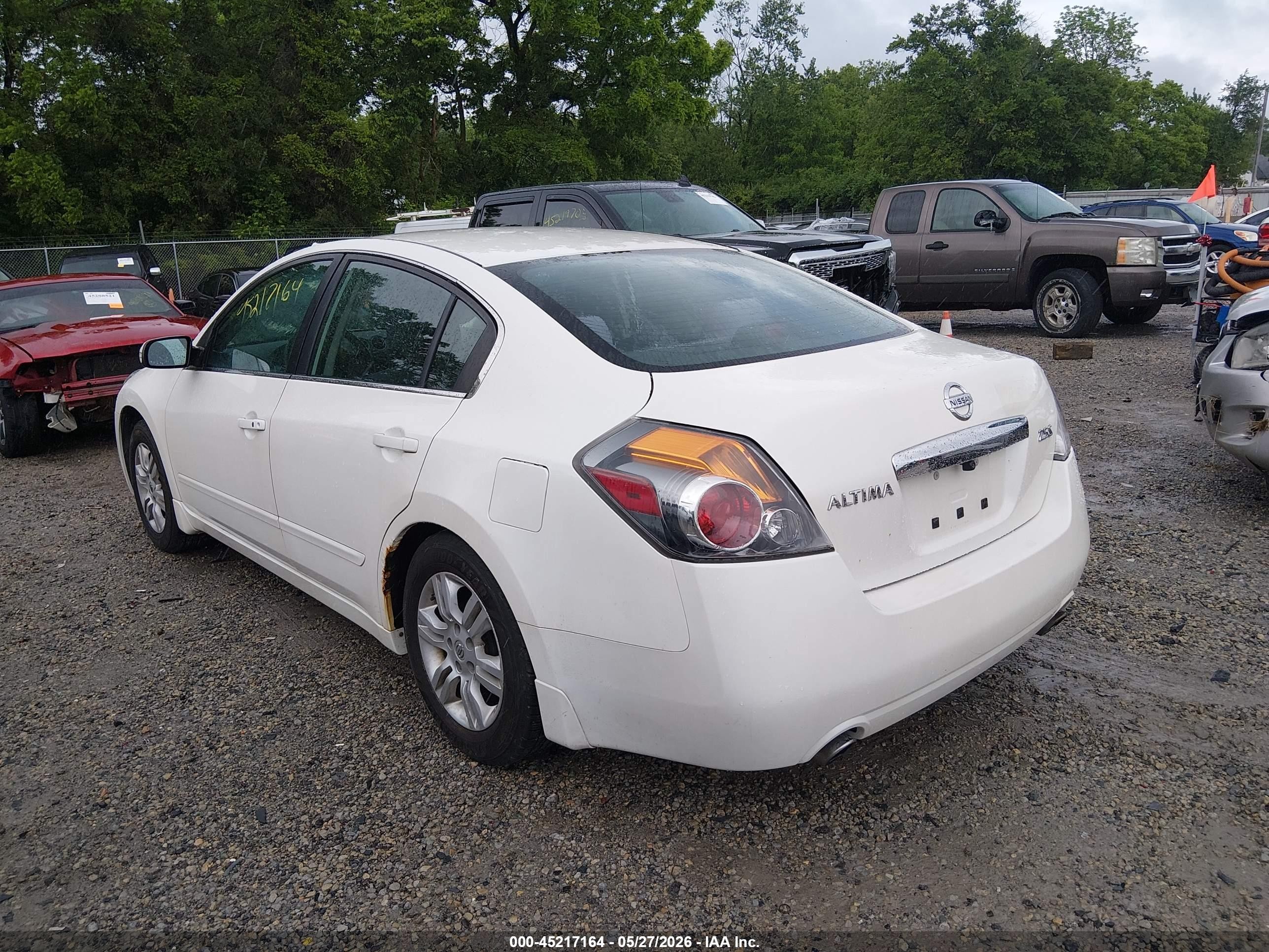 2011 Nissan Altima 2.5 S White vin: 1N4AL2AP9BN489044