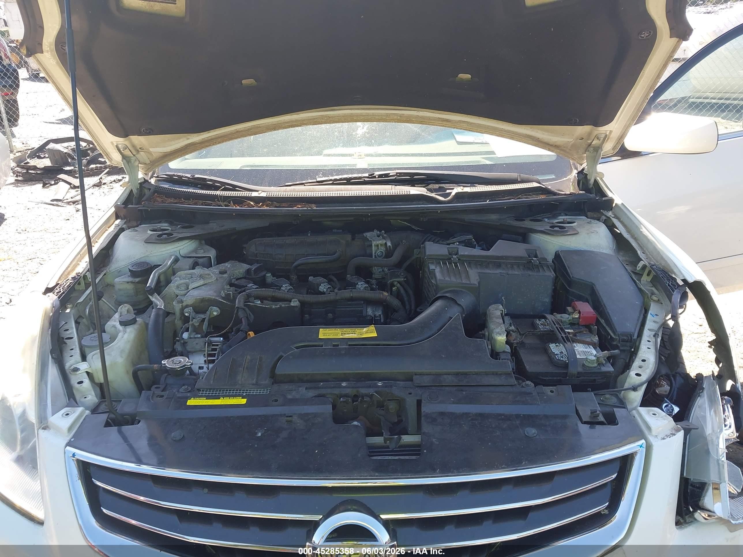 2012 Nissan Altima 2.5 S White vin: 1N4AL2AP9CC118348