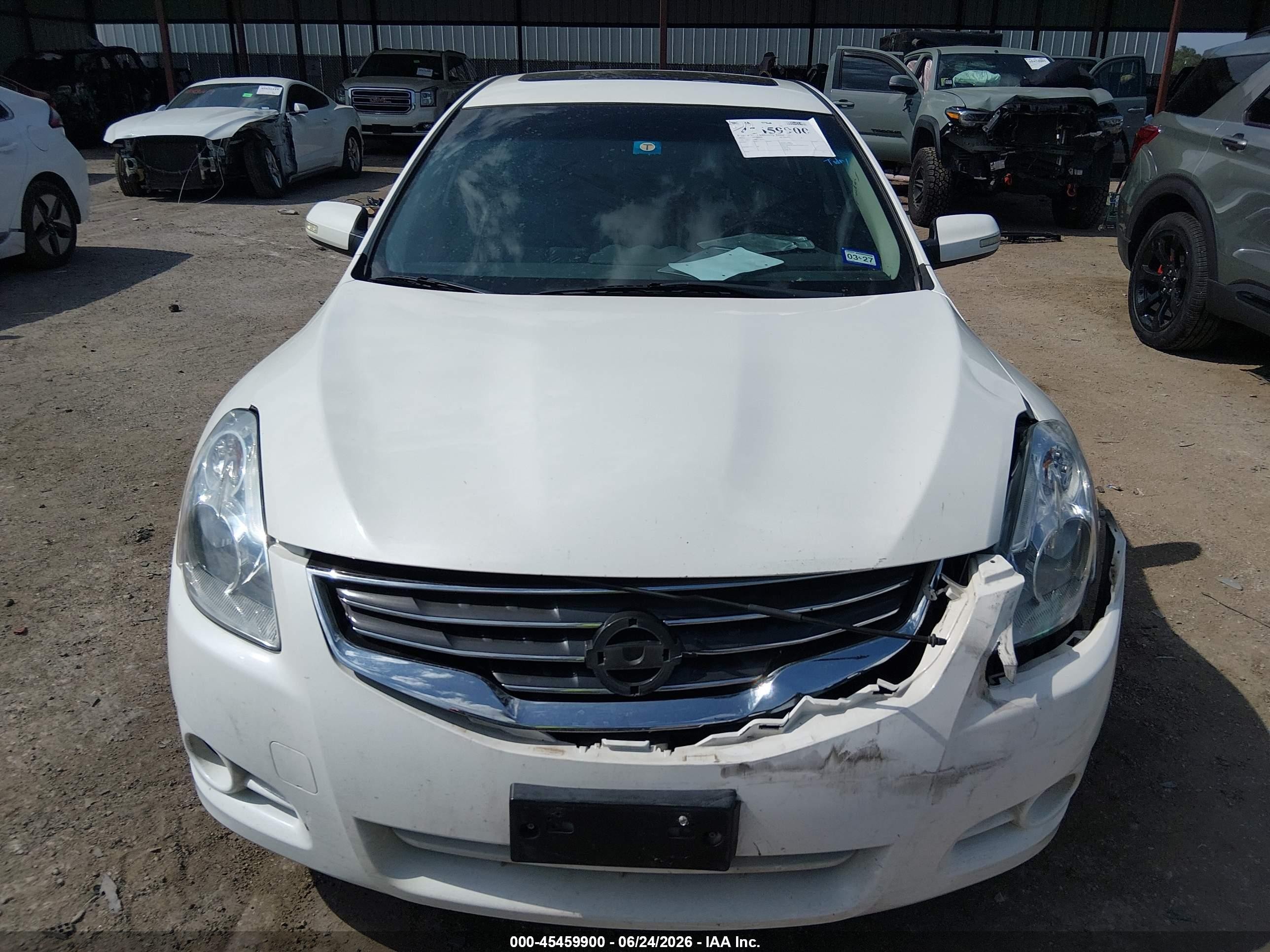 2012 Nissan Altima 2.5 S White vin: 1N4AL2AP9CC138244