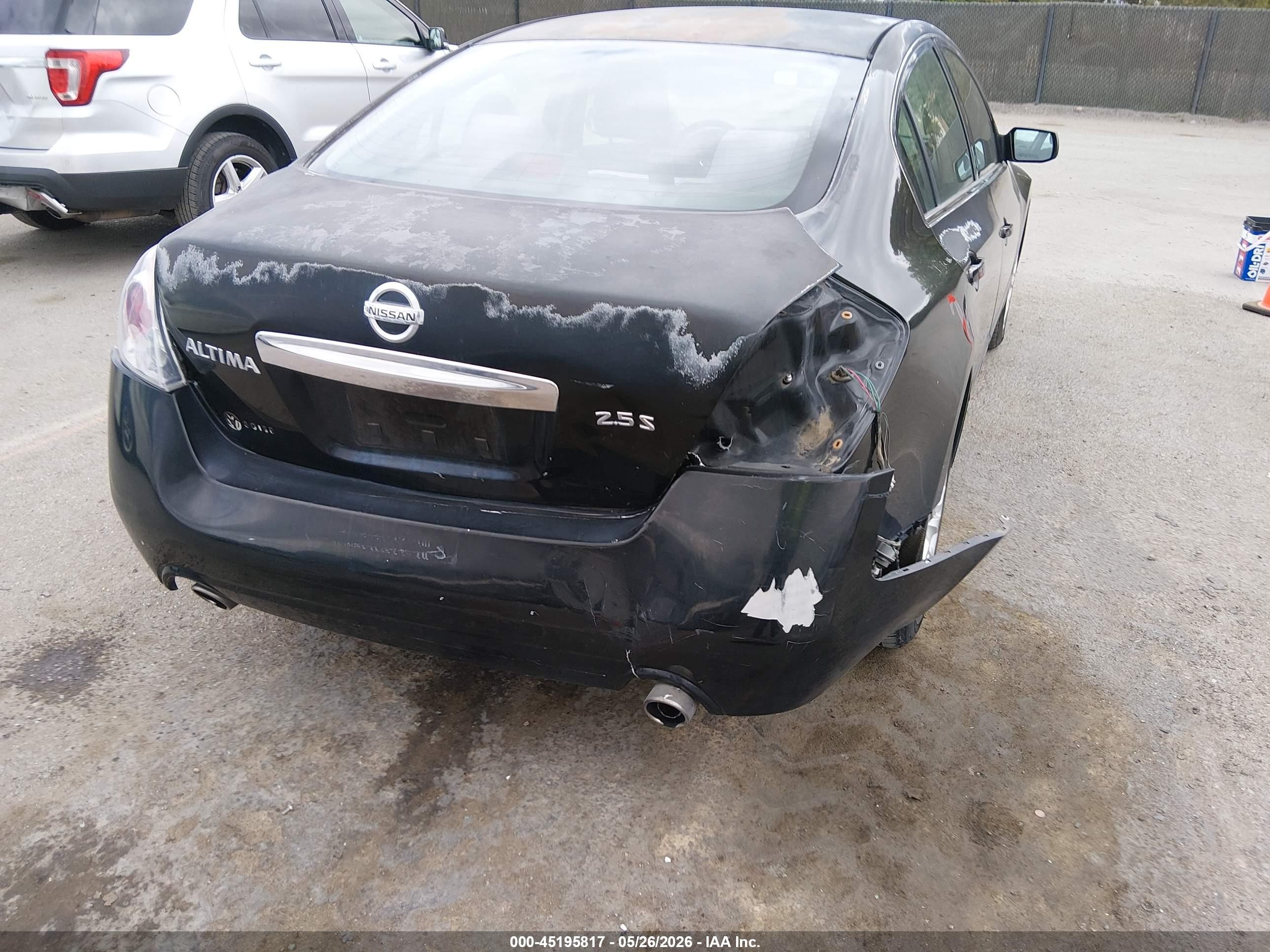 2012 Nissan Altima 2.5 S Black vin: 1N4AL2AP9CC222757