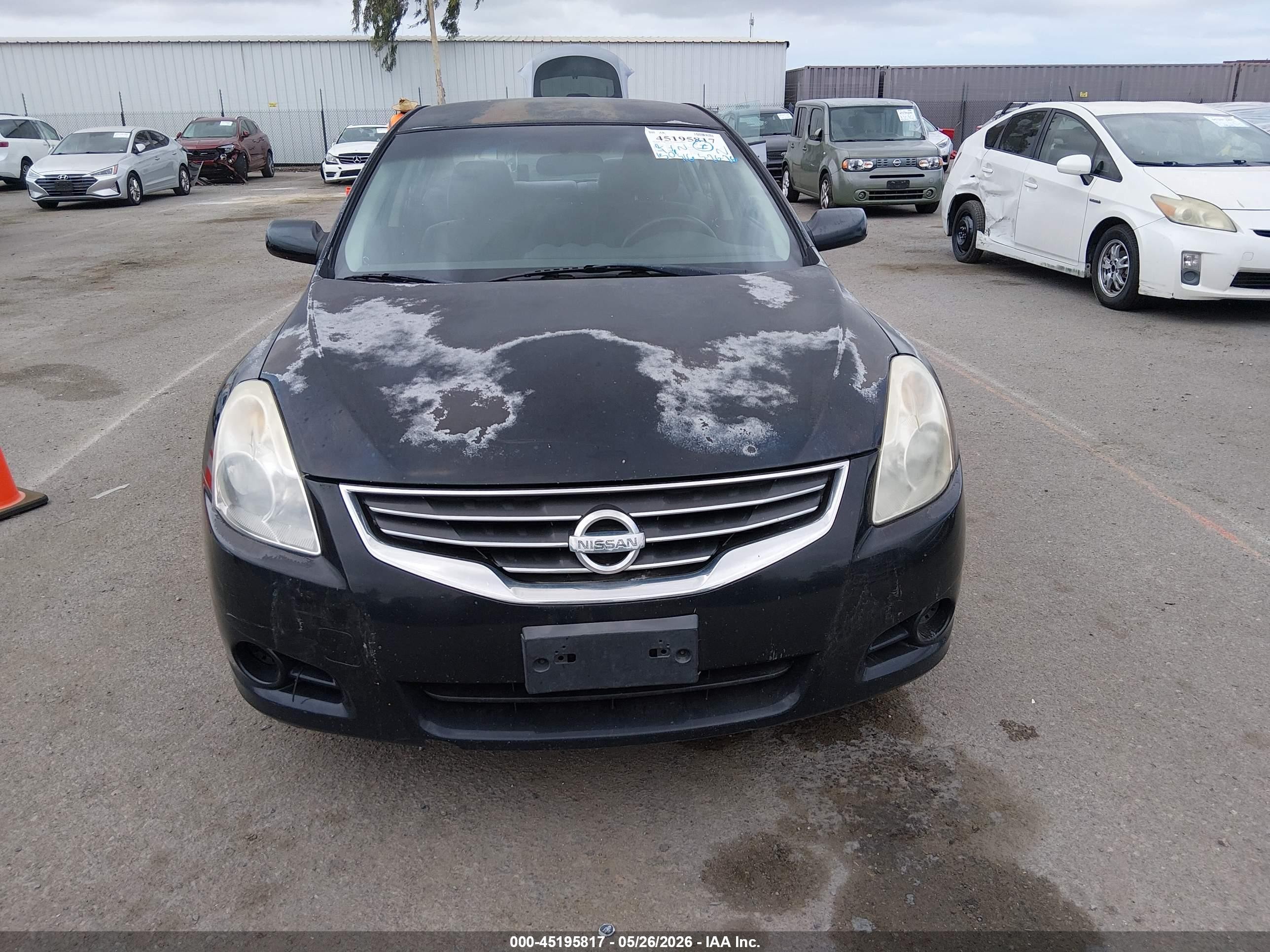 2012 Nissan Altima 2.5 S Black vin: 1N4AL2AP9CC222757