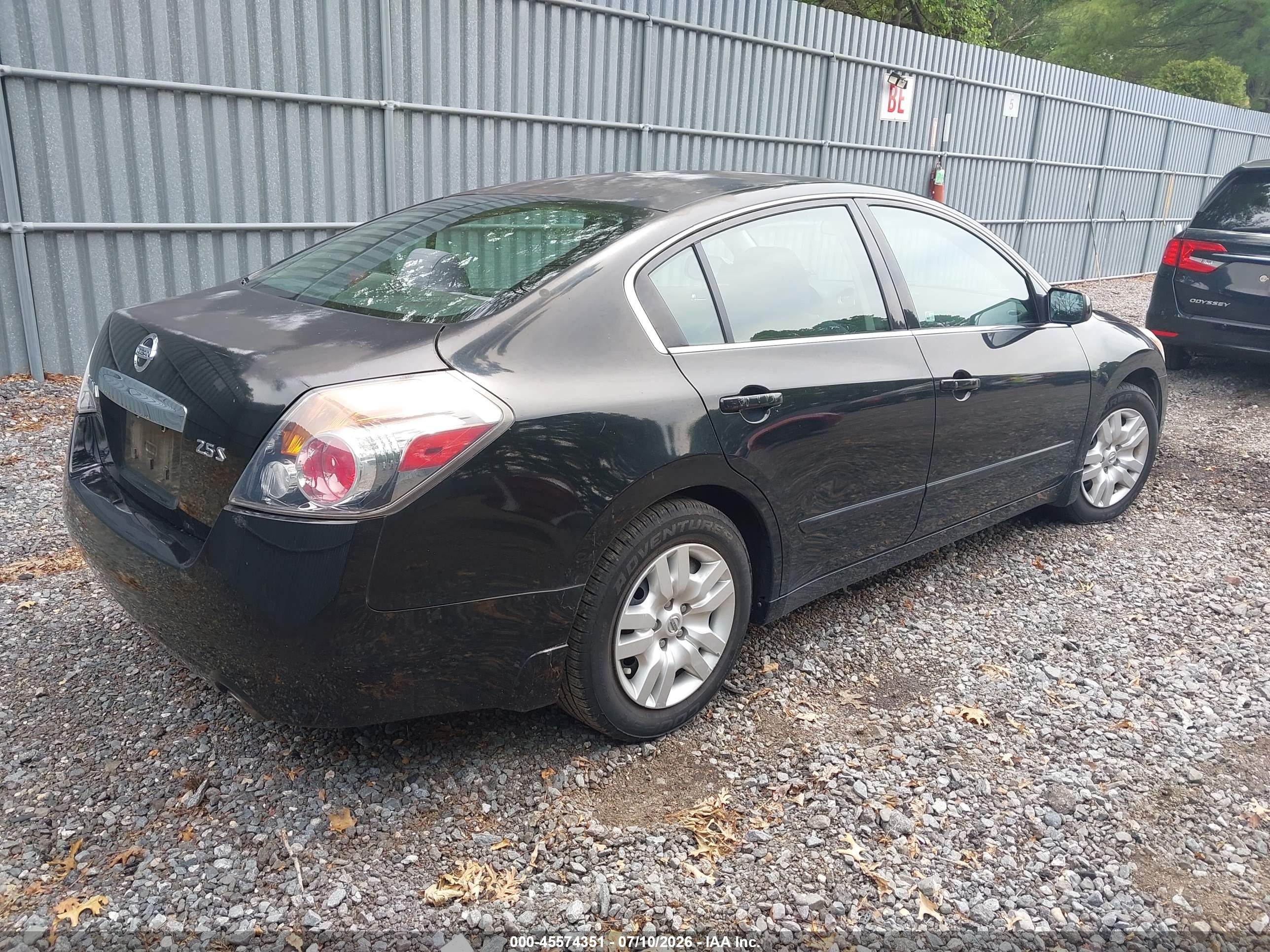 2012 Nissan Altima 2.5 S Black vin: 1N4AL2AP9CN423501