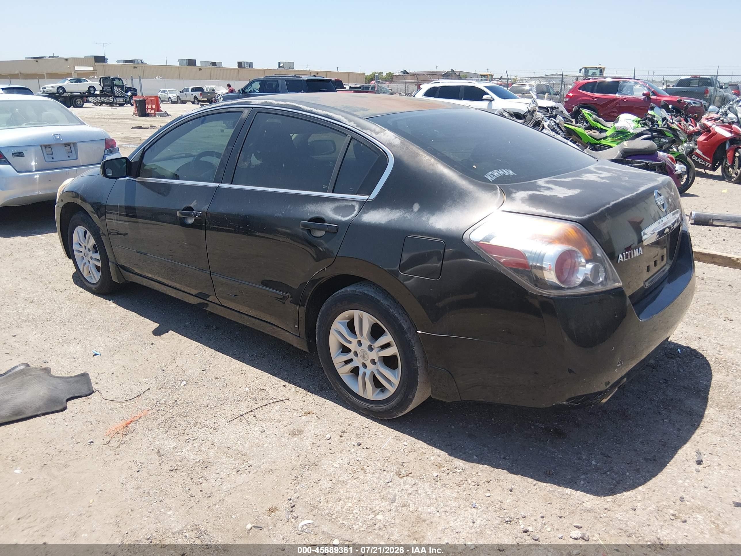 2012 Nissan Altima 2.5 S Black vin: 1N4AL2AP9CN429833