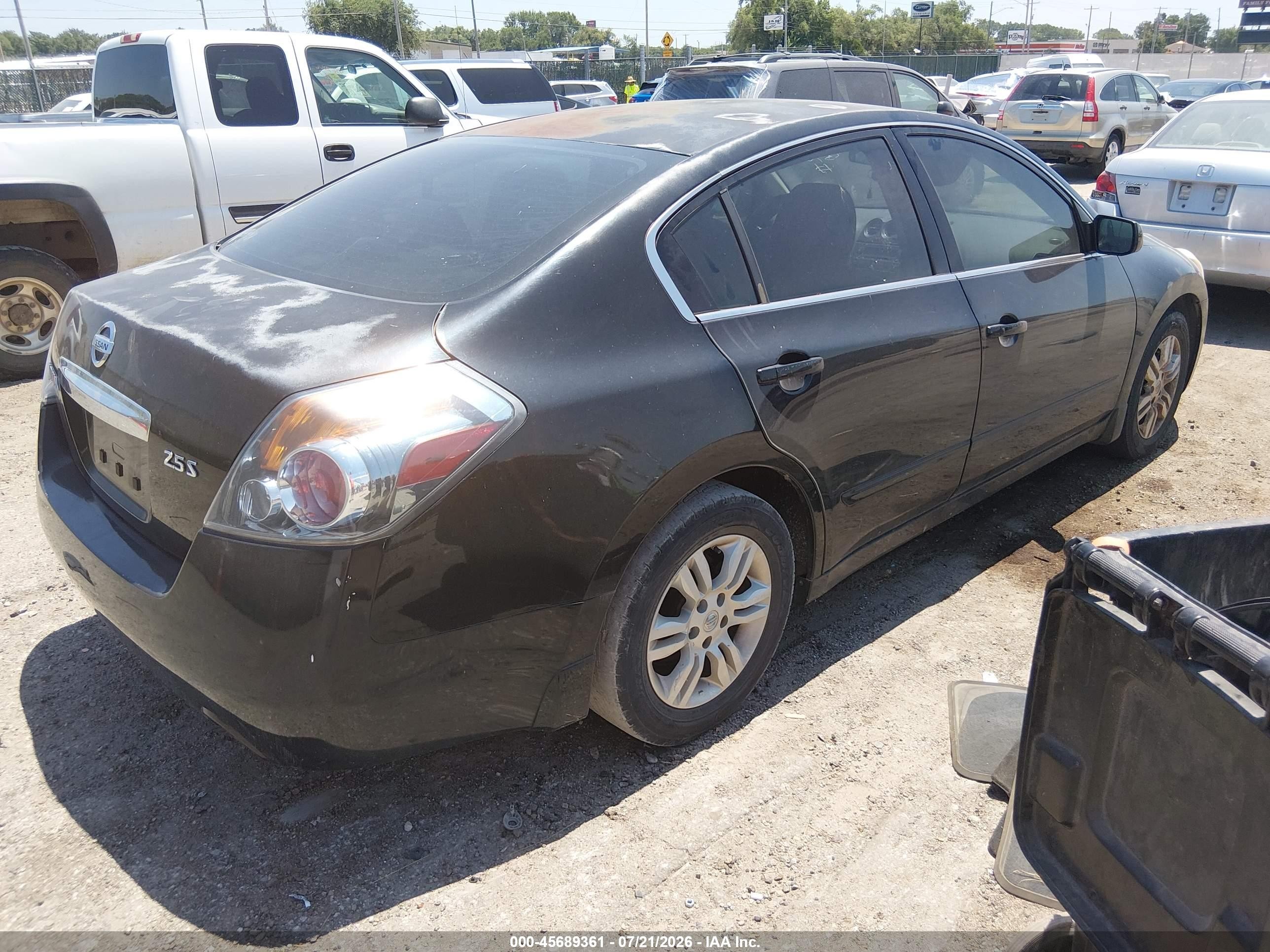 2012 Nissan Altima 2.5 S Black vin: 1N4AL2AP9CN429833