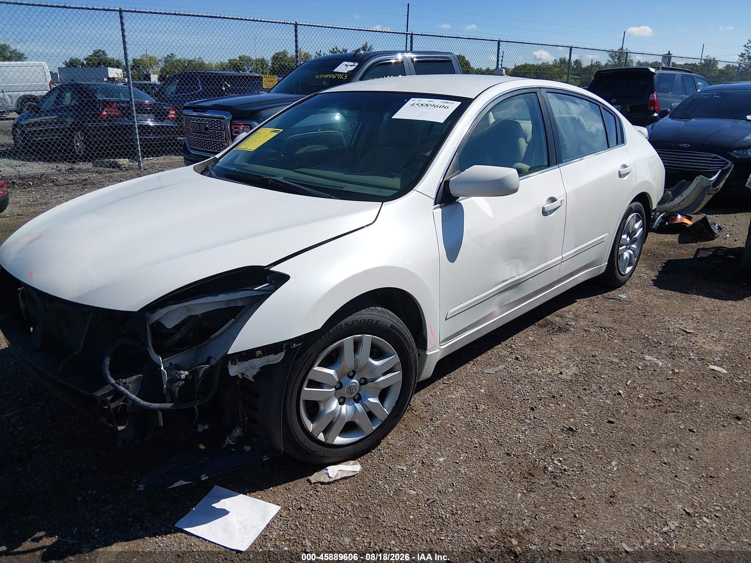 2012 Nissan Altima 2.5 S White vin: 1N4AL2AP9CN439553